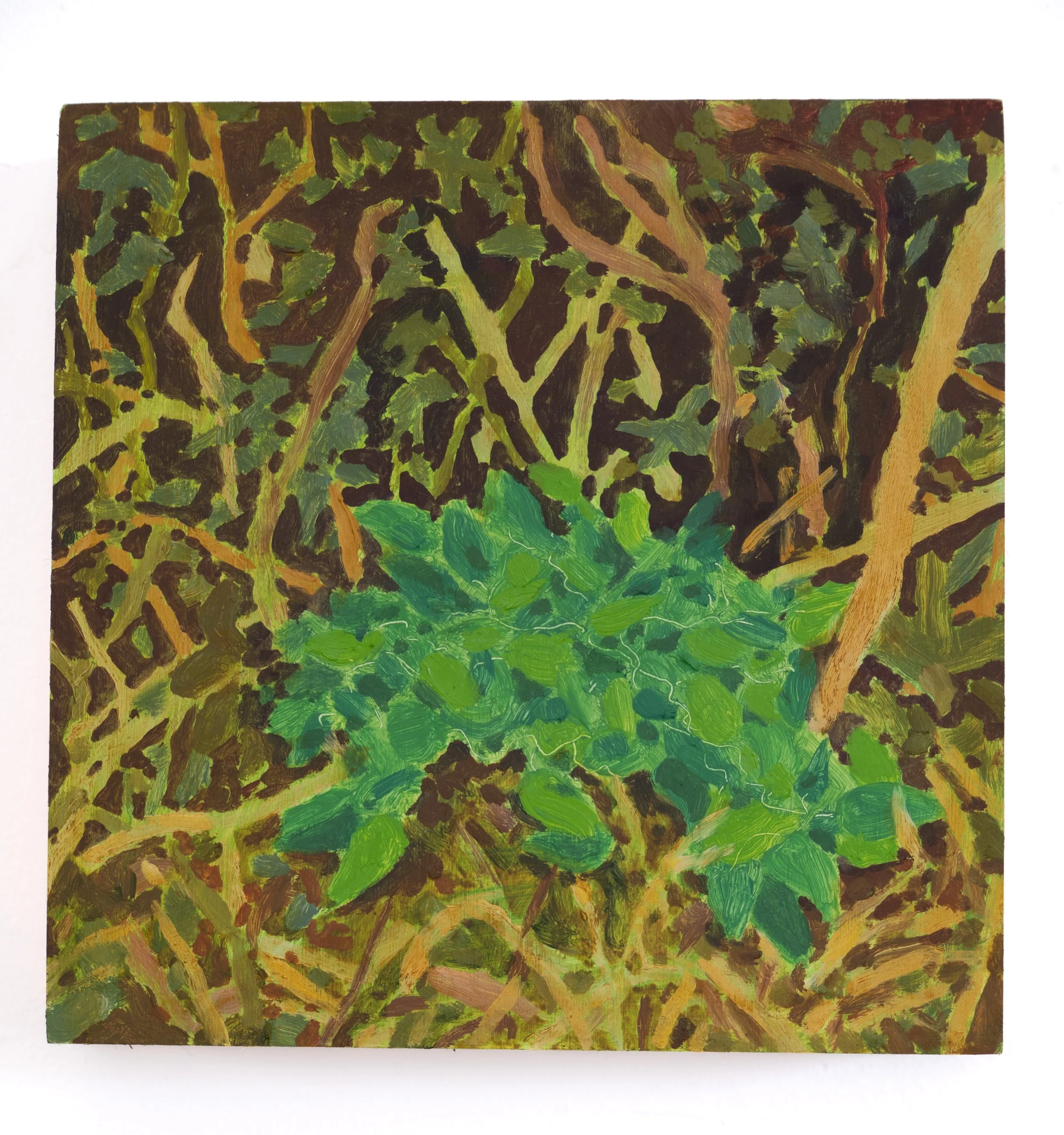 Plastic Garland, 2026. Oil on panel