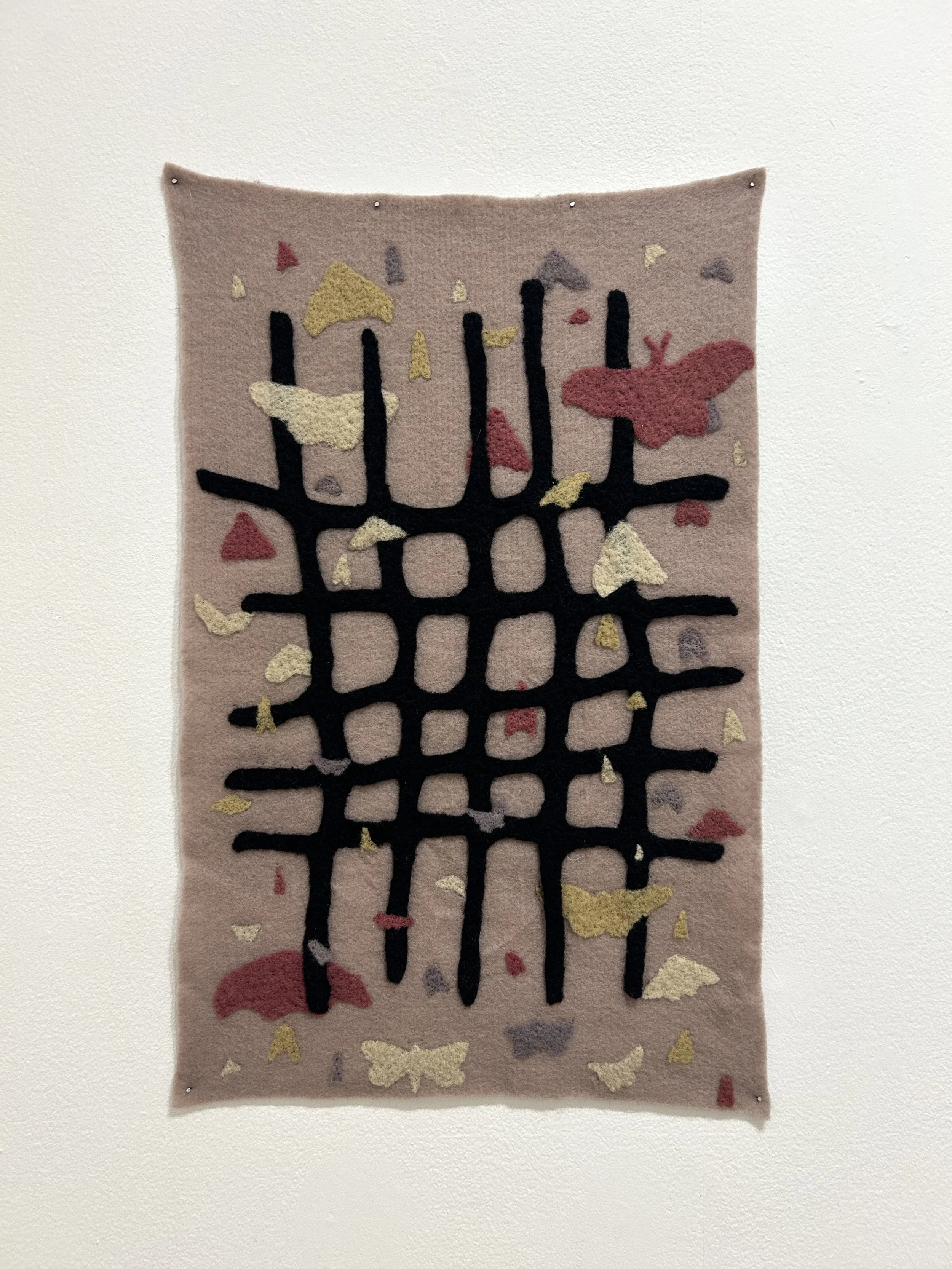 Moth Net, 2026. Naturally dyed wool. 