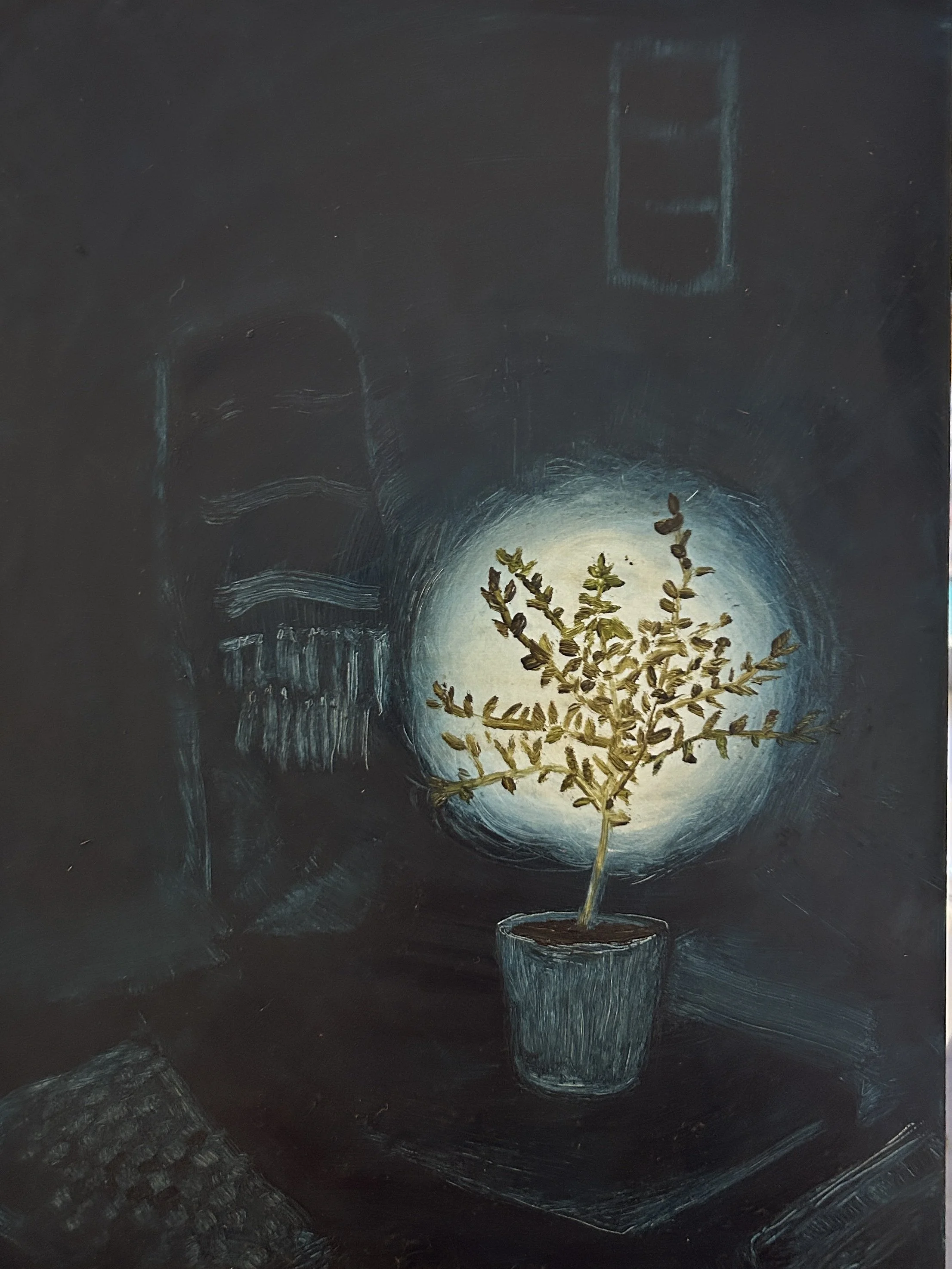Power Outage, 2025. Oil on panel