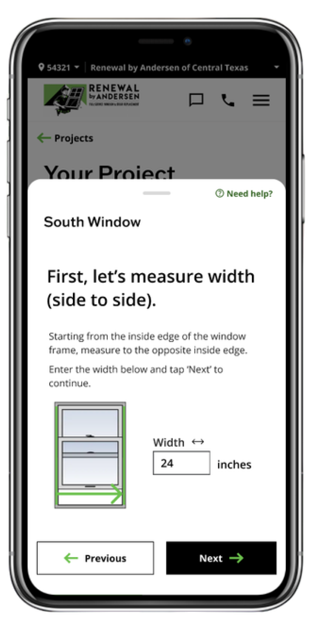 A smartphone displaying a screen from the RbA Plan Builder experience