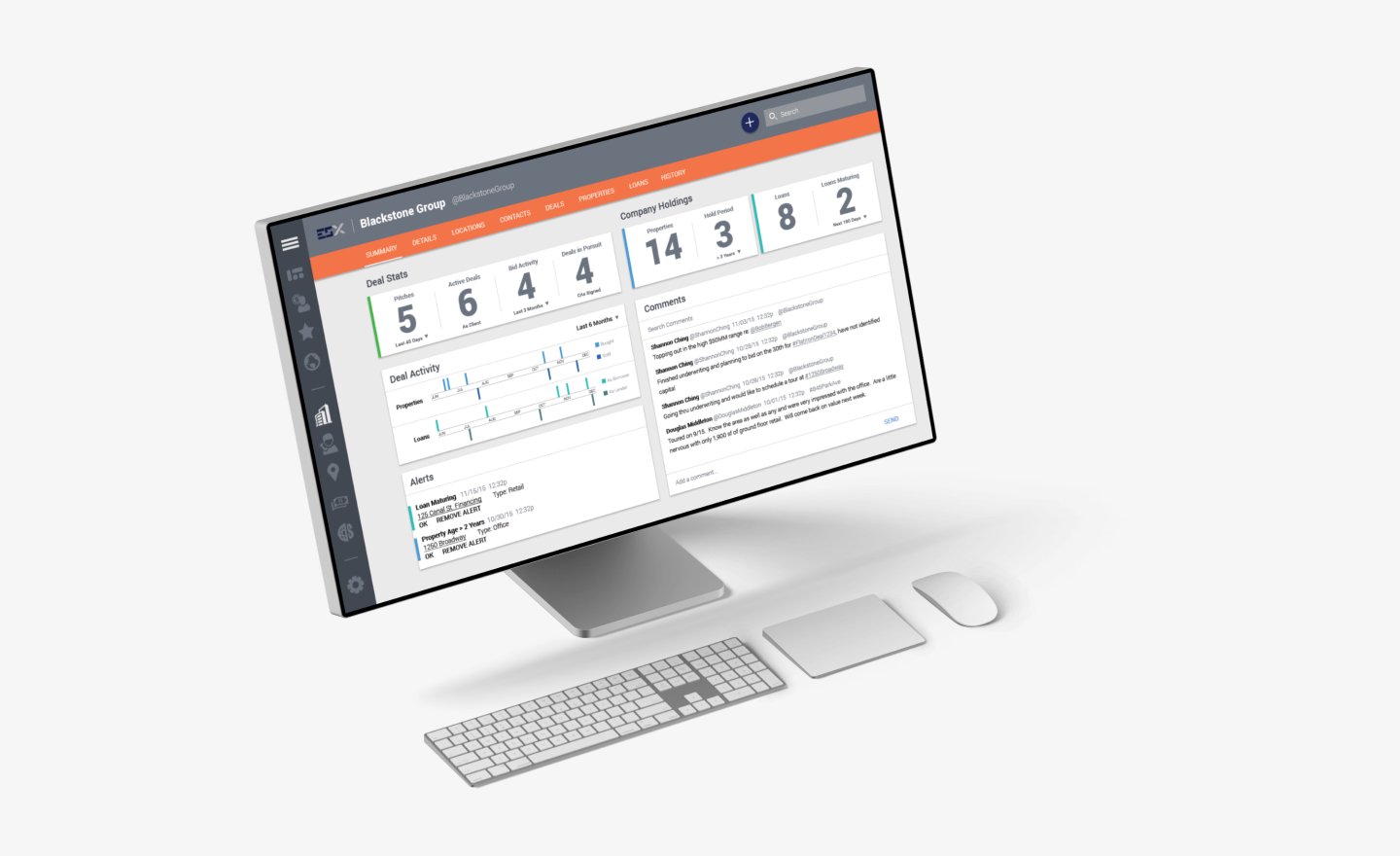 A computer screen showing a dashboard and information from the ESPX software experience