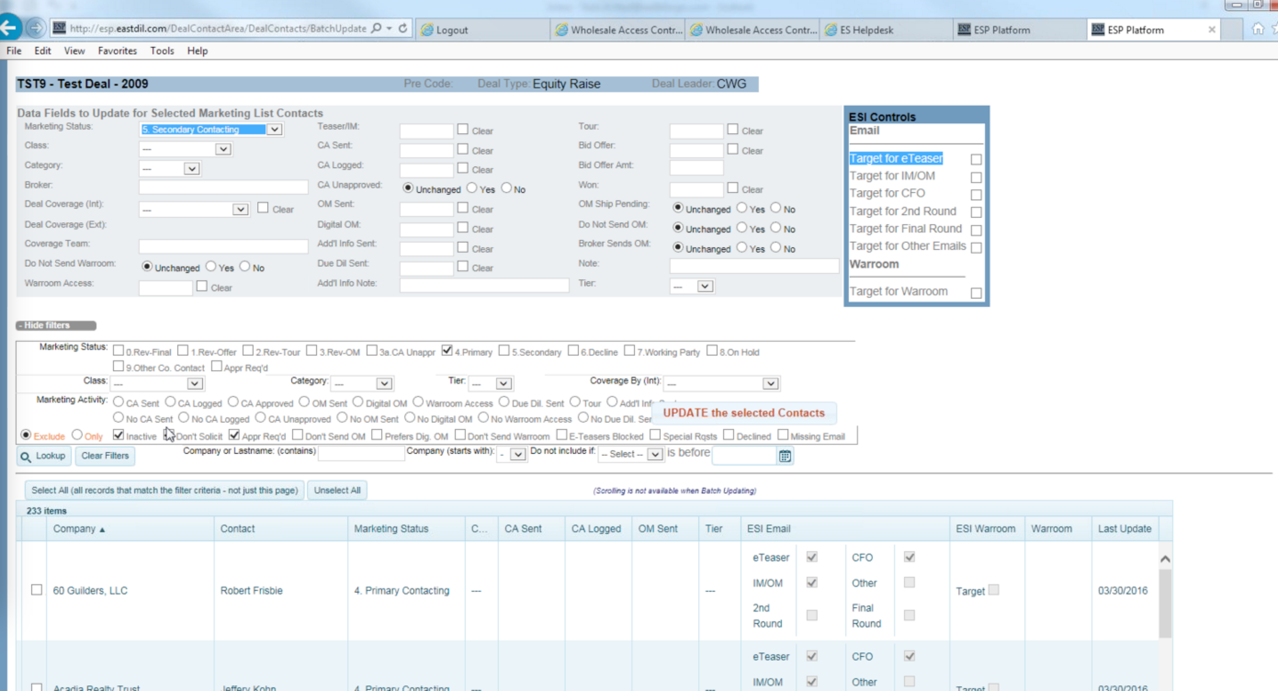 A complex and unorganized interface for a computer system