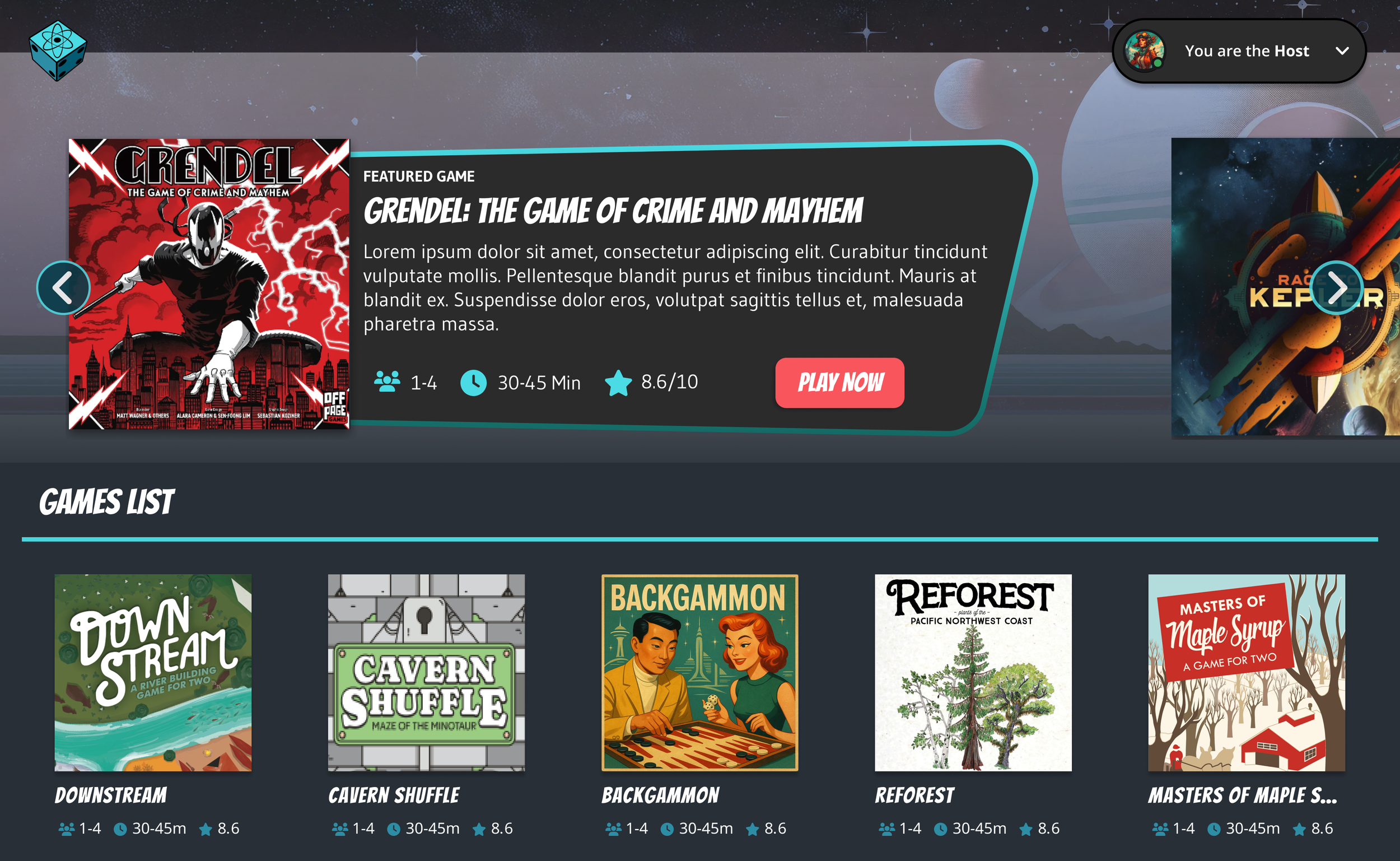 A screenshot of the primary game store screen from Merchants of Play.
