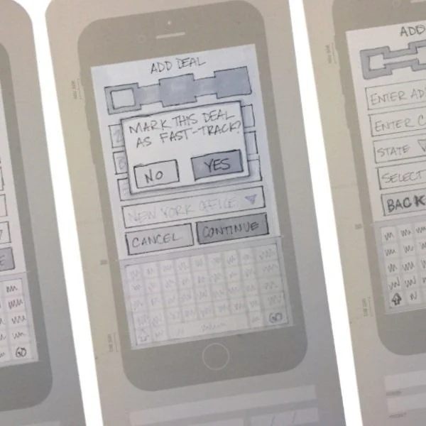 A drawing of a mobile screen showing part of a document input process.