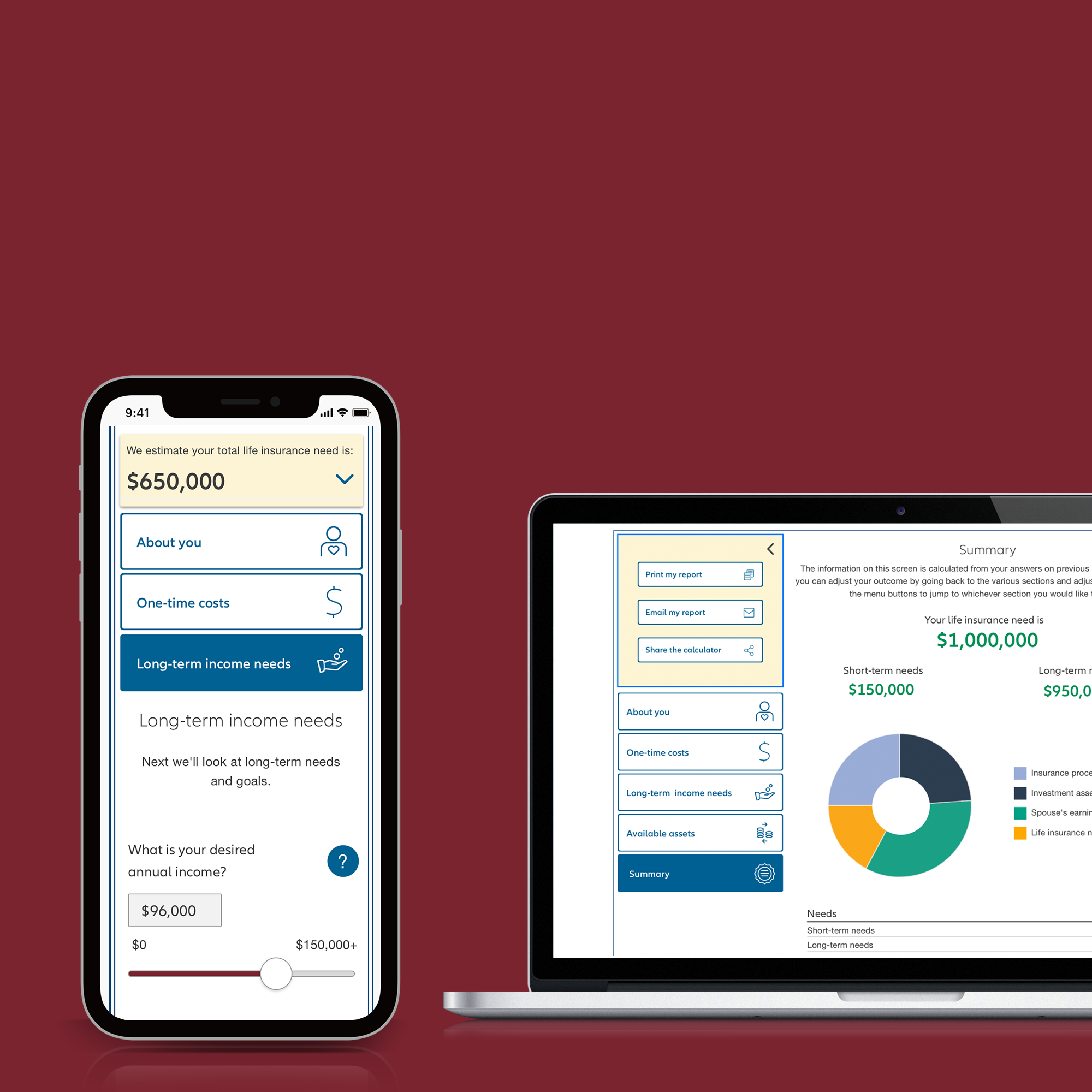  LIFE INSURANCE NEEDS CALCULATOR 