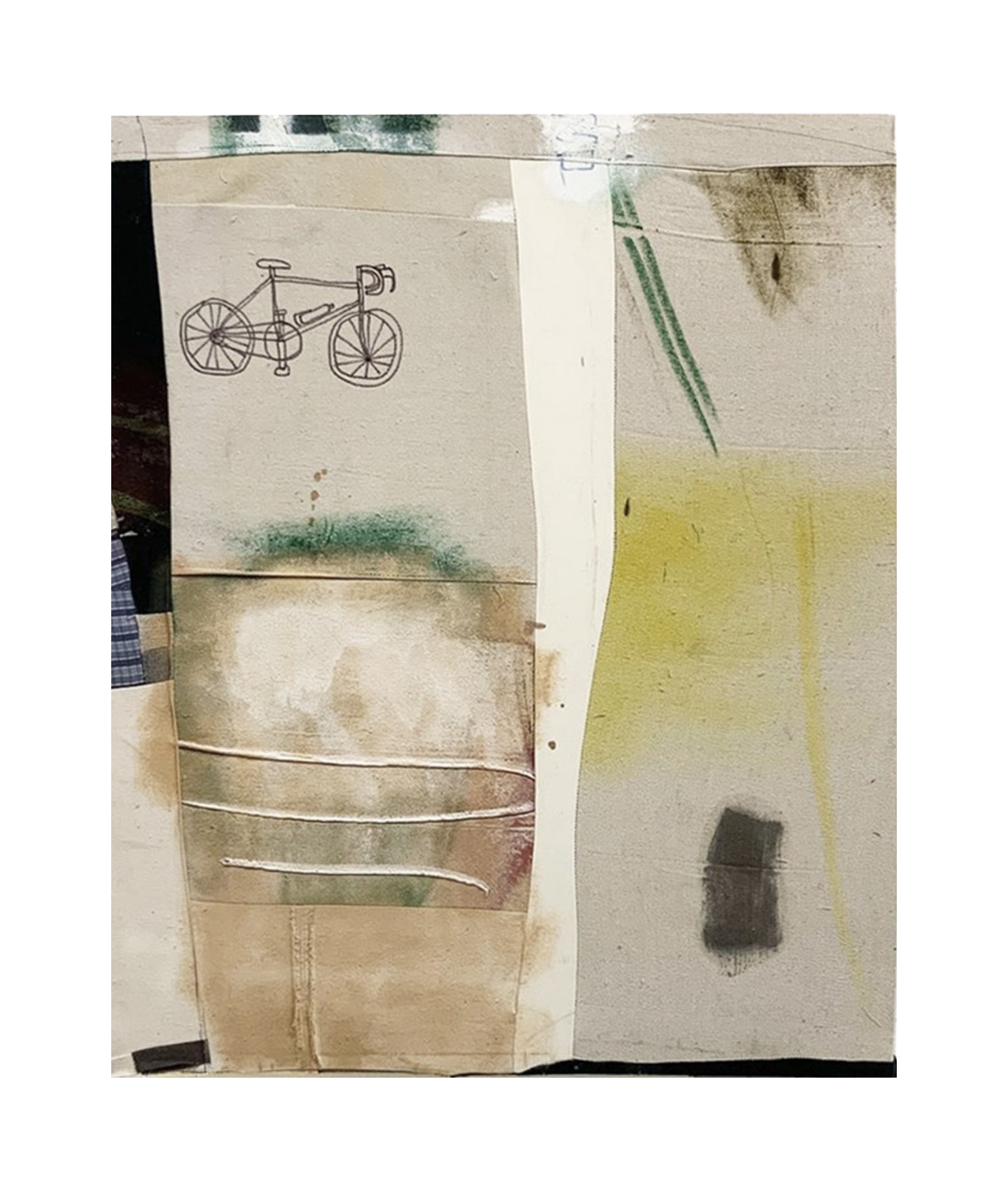 Nathanael Flink,  Le Tour, mixed media, constructed canvas, 28" x 36",  2021.      Price on Request