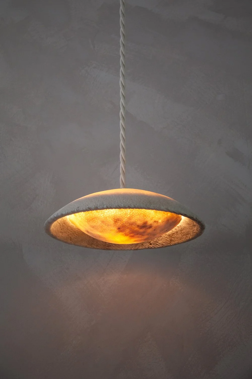 Fossil Coral SATURN Hanging Pendant