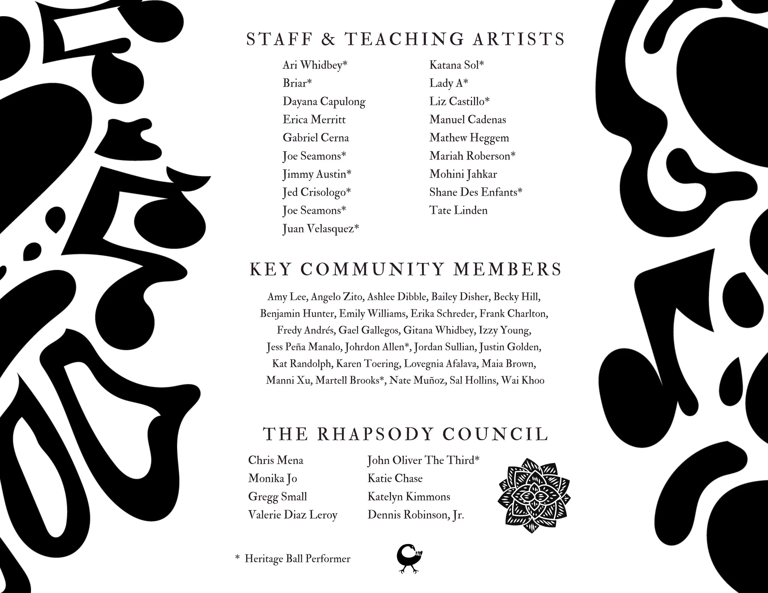 Heritage Ball Program Flyer