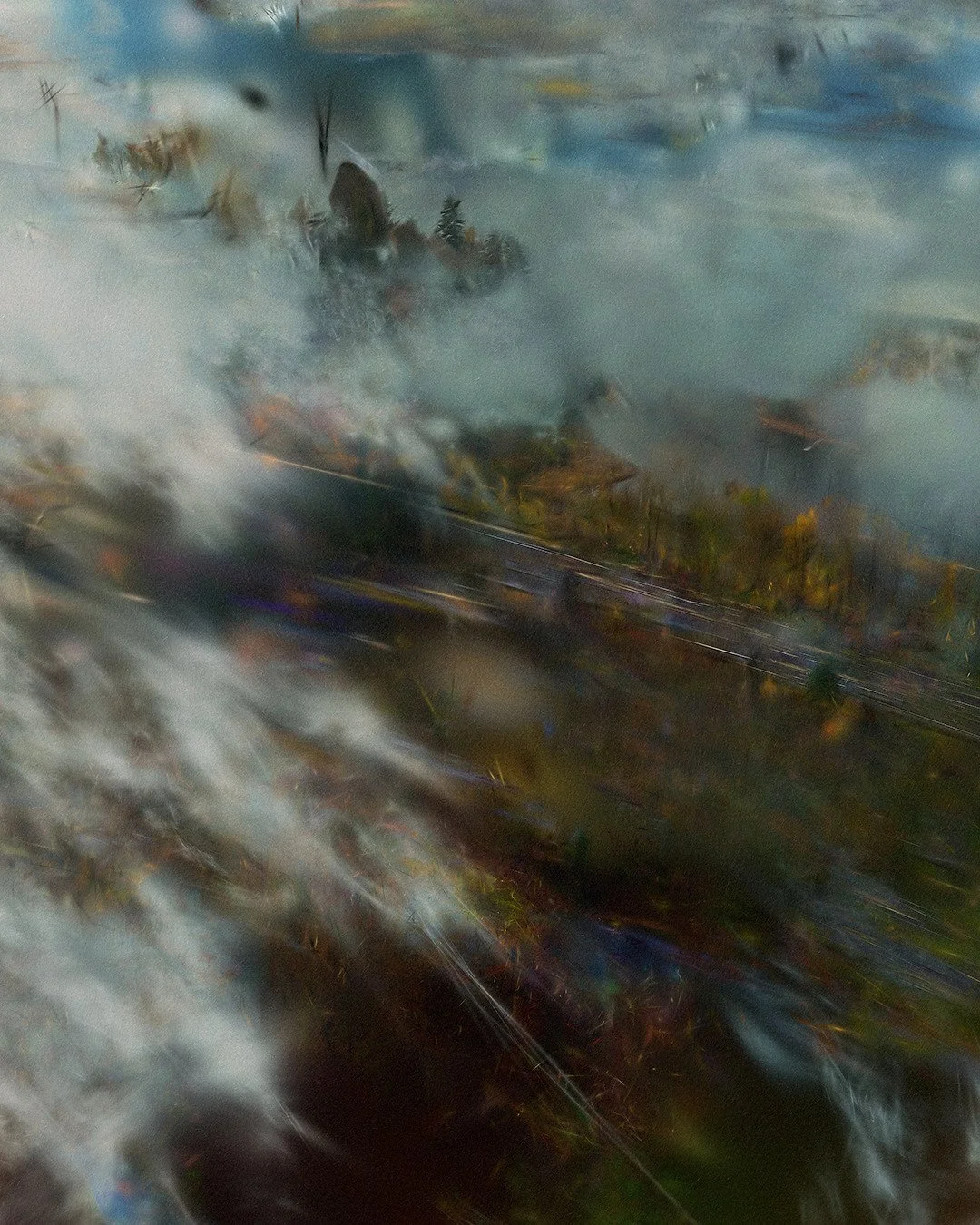 Colombia River Gorge Splats. Photographic impressionism.