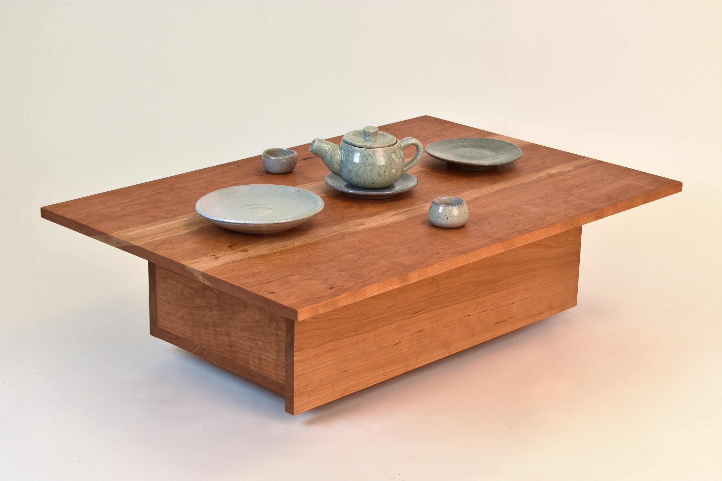 Zen Table with Drawer, Cherry wood, 2023