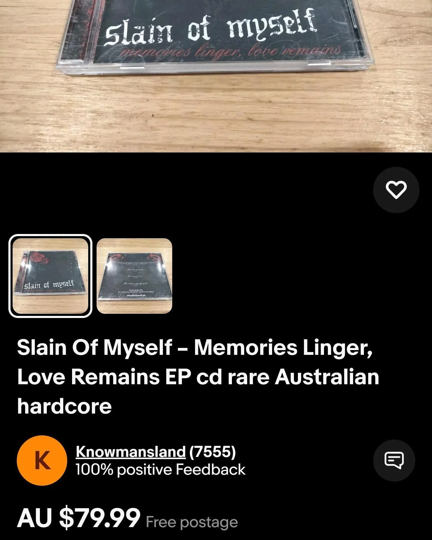 Turns out our EP is some sort of &lsquo;rare collectors item&rsquo;! 
Maybe being in a heavy band back in the day could be profitable! 
Reunion Tim, Josh, @leroy_is_brown ?!

Thanks for the share @joshgolding86 
 
#hardcore #metal #ep #collectors