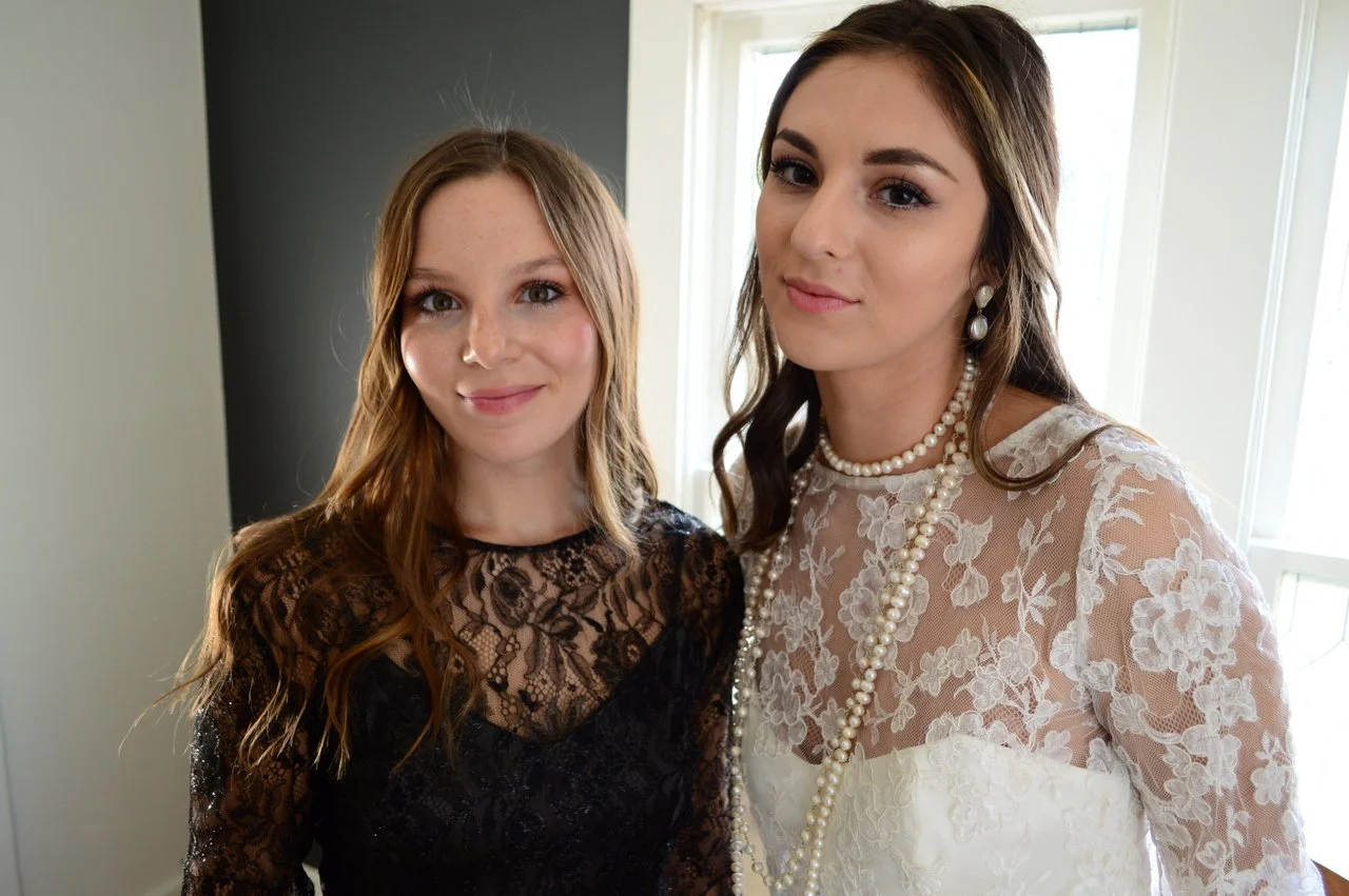 Our models wearing separates evening attire - Romantic Creations Bridal Blog