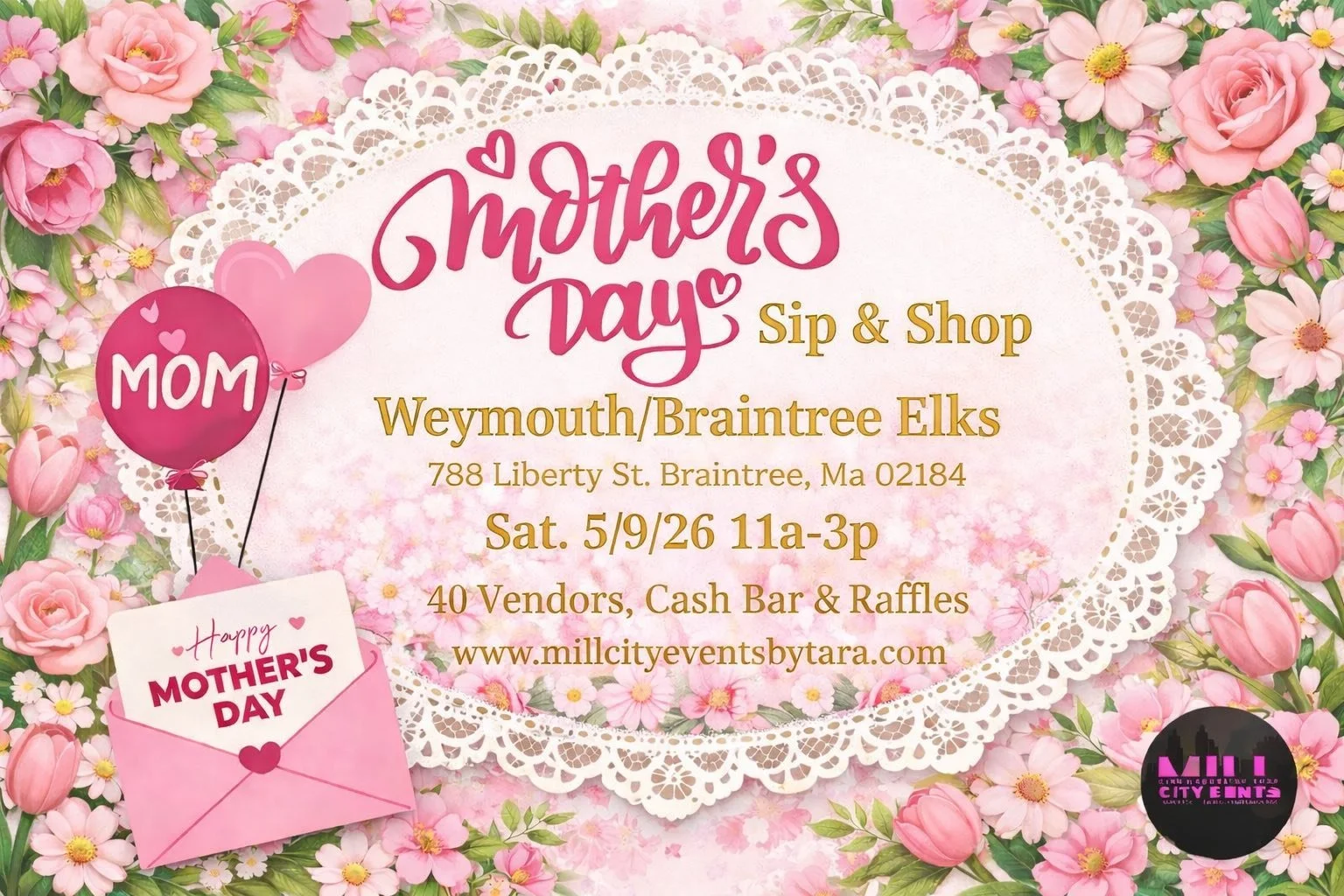Mother’s Day Sip &amp; Shop at the Braintree Elks-