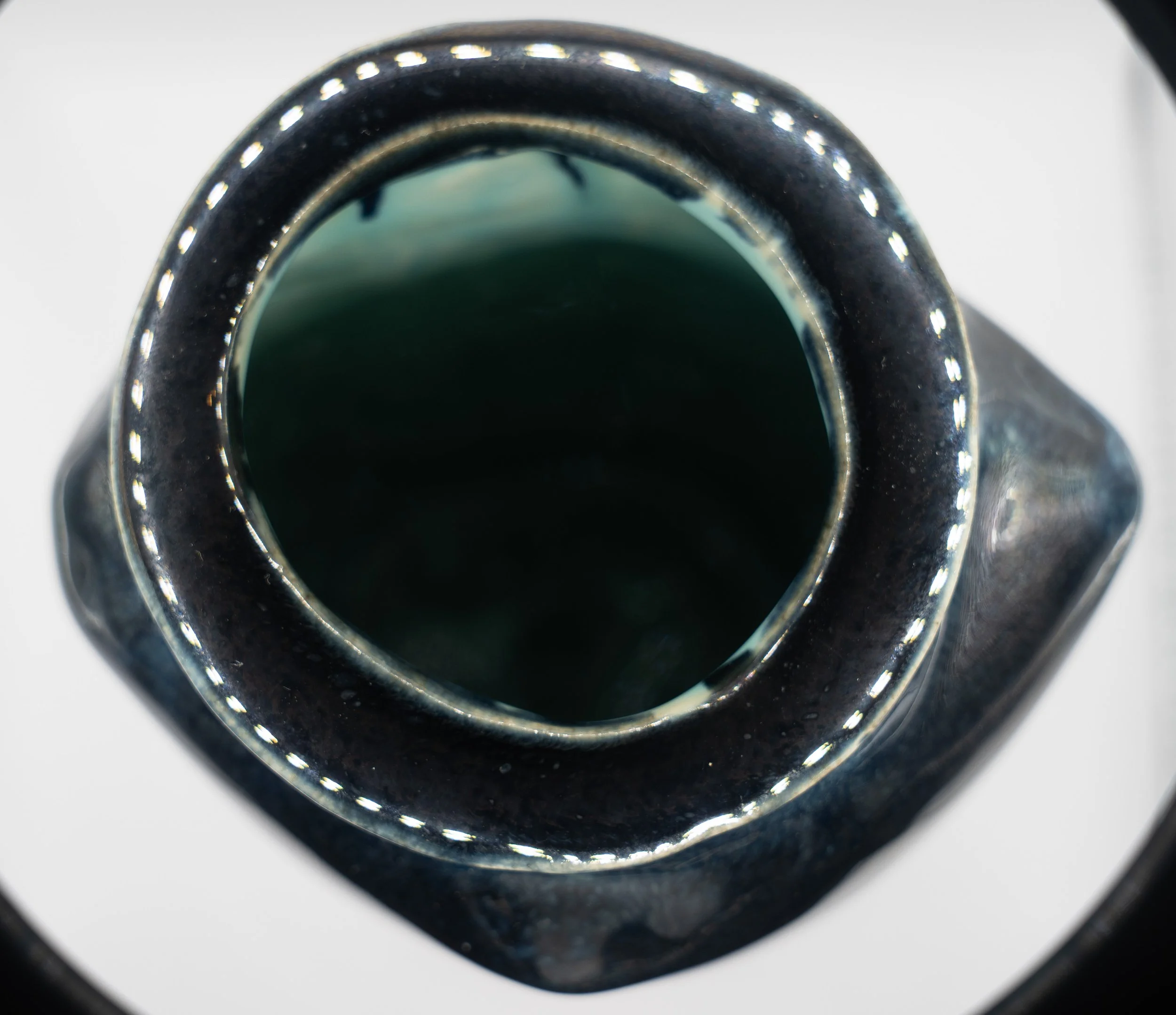 Ocean Depths Hand-Built Ceramic Vase