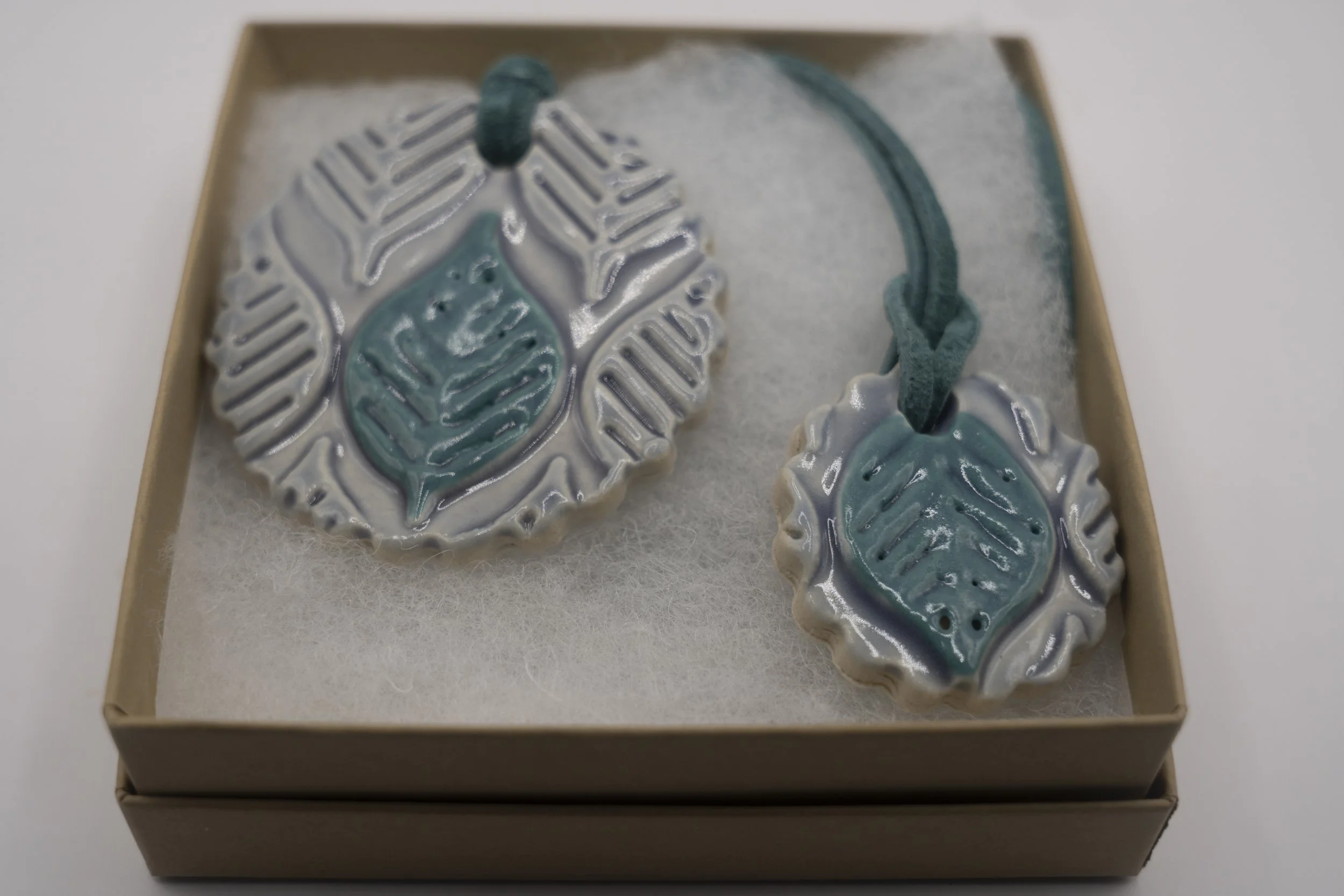 Druidic Parent & Child Ceramic Pendant Set