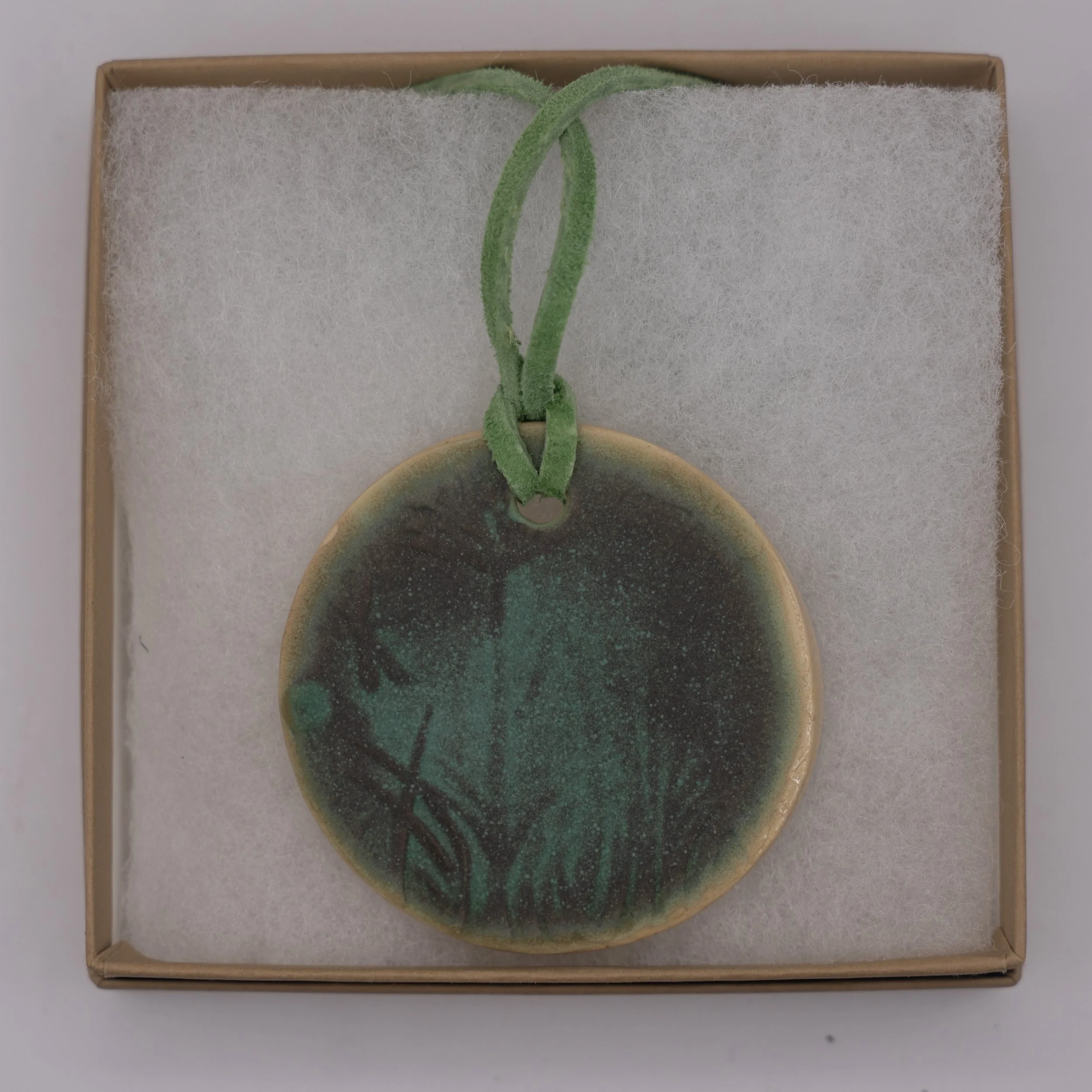 Antique Bronze Ceramic Pendant