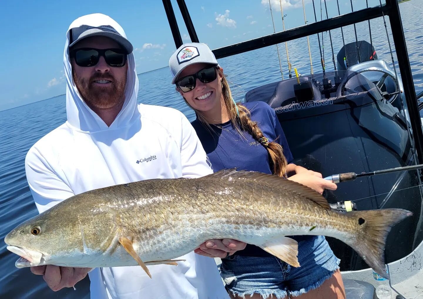 Got the opportunity to help newly married @taylormadefishing and @tayloroquinn__ start of  honey moon week. They stated they wanna do redfish NO snook No trout so we boated well over 50 keeper or over slot redfish #sscstye thanks guys for including m