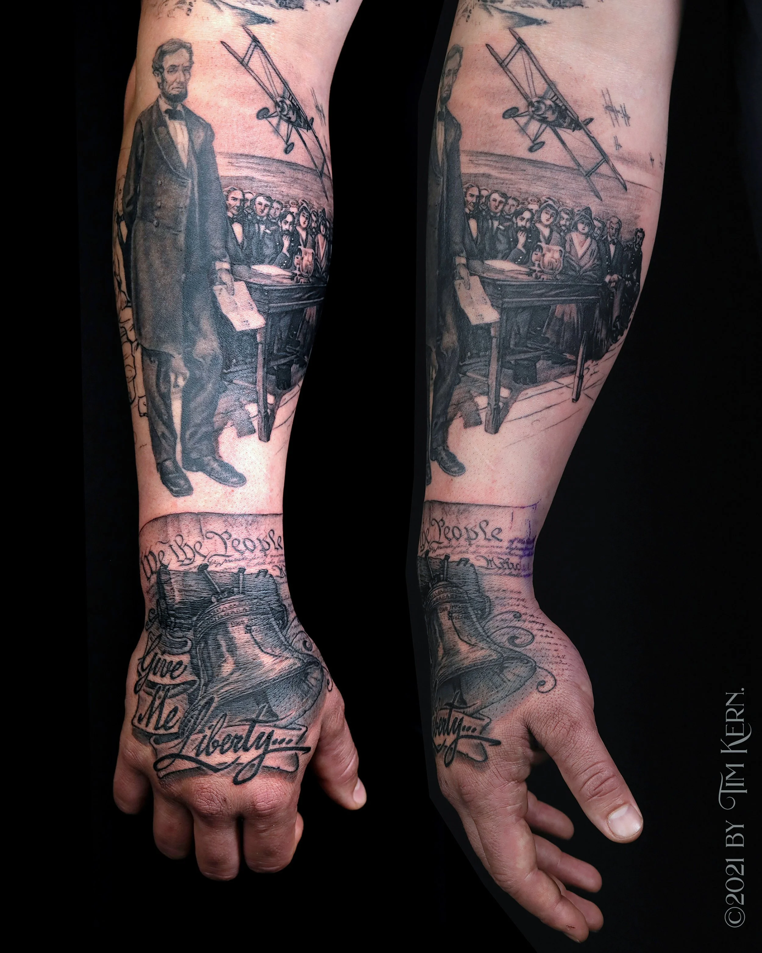 Family-Abe-Lincoln-Gettysburg-Address-Constitution-Patriotic-Military-Memorial-Realism-Tattoo.jpg