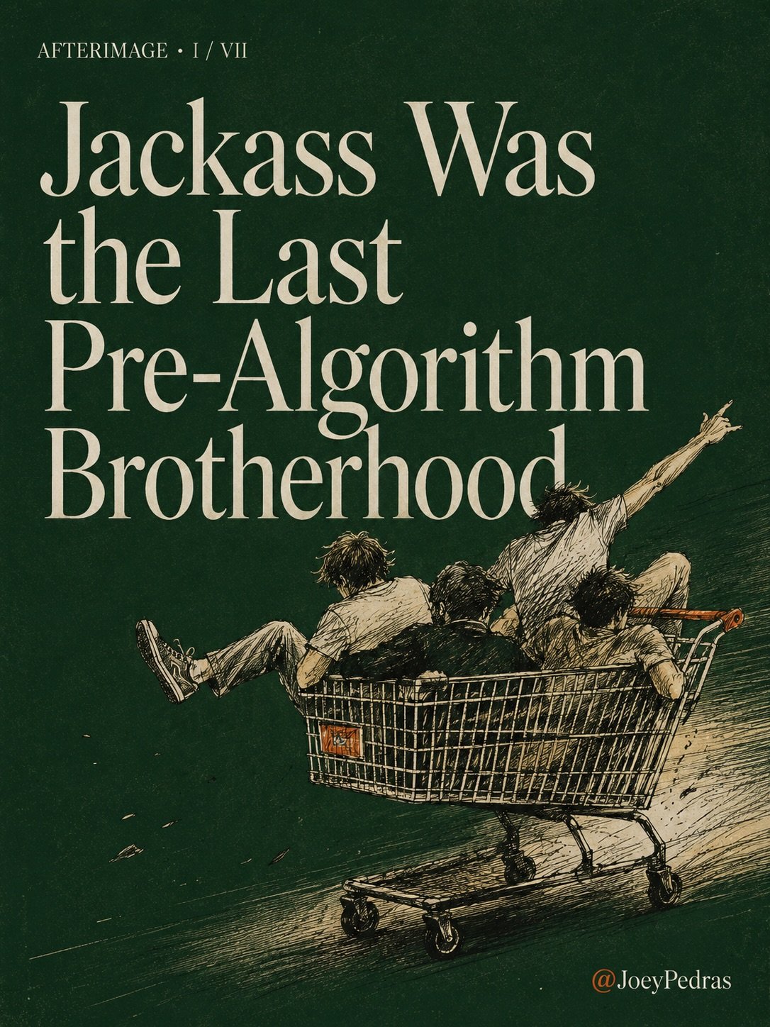 The thing about Jackass is that it was never really just about getting hurt.

It was about watching a group of guys trust each other enough to do the dumbest possible thing, then laugh together after it was over.

Before everyone was a creator. Befor