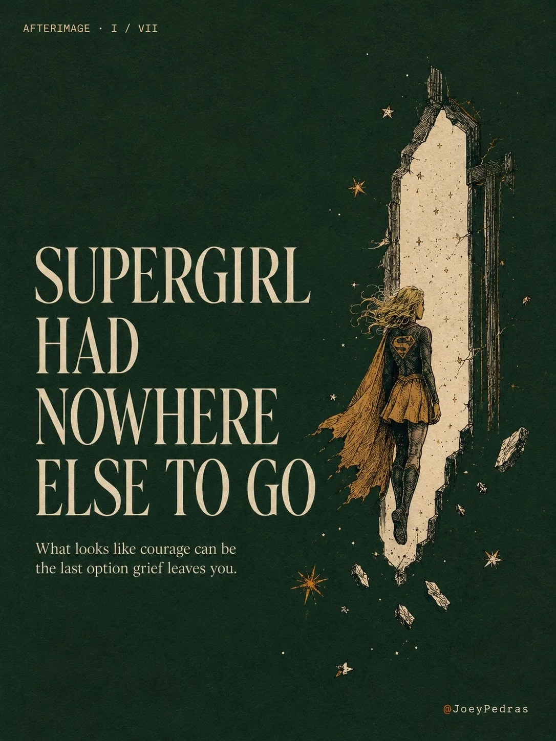 Supergirl is often described as resilient.

But resilience can become a word people use when they are standing far enough away from the wreckage.

Kara keeps rebuilding because every version of home gets taken from her. Krypton. Family. Identity. The