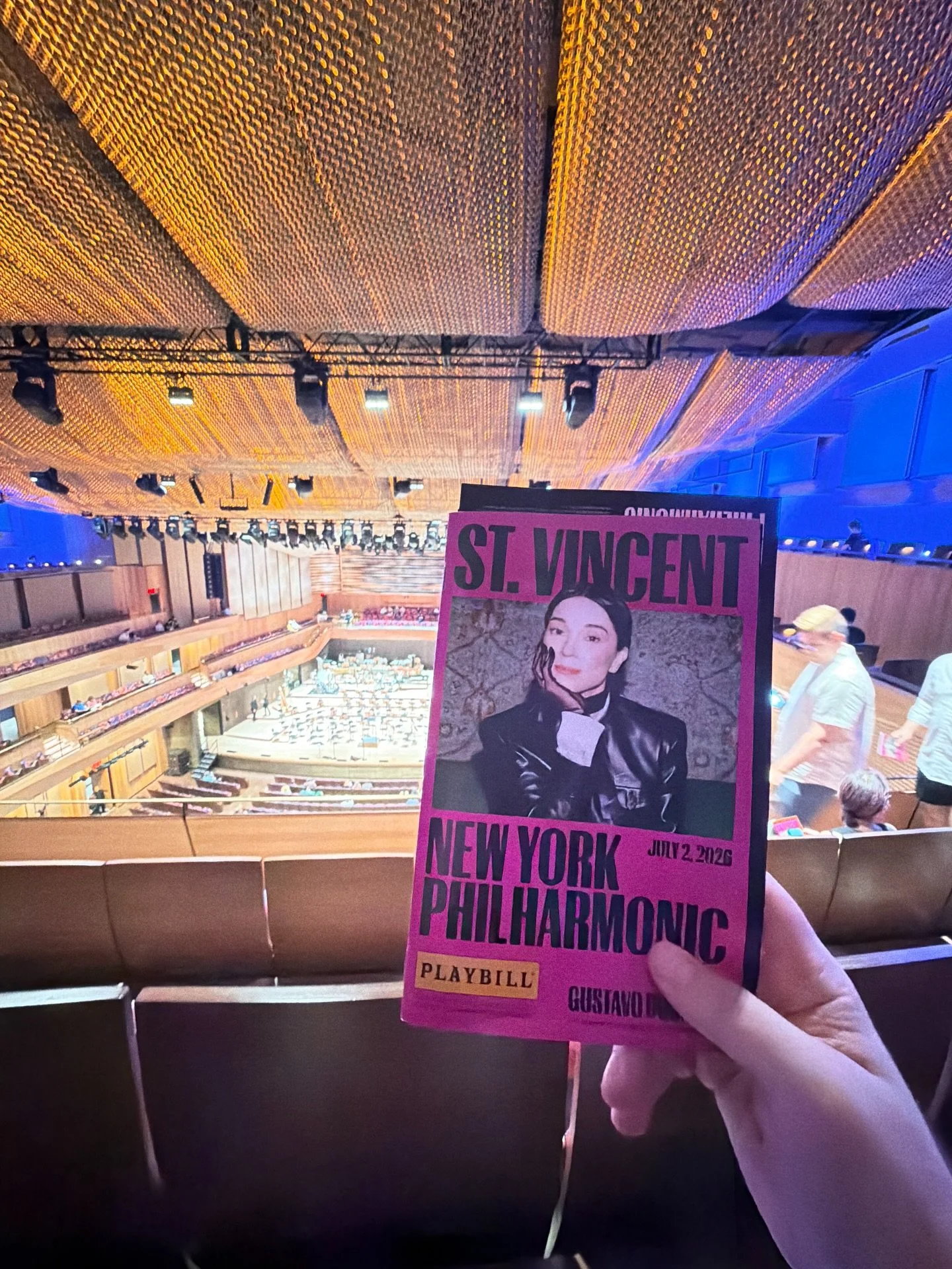 Absolutely magical night seeing @st_vincent playing with the @nyphilharmonic. Never thought I would get a chance to hear these songs in their peak arrangements, but last night it happened and it was everything I hoped it would be.