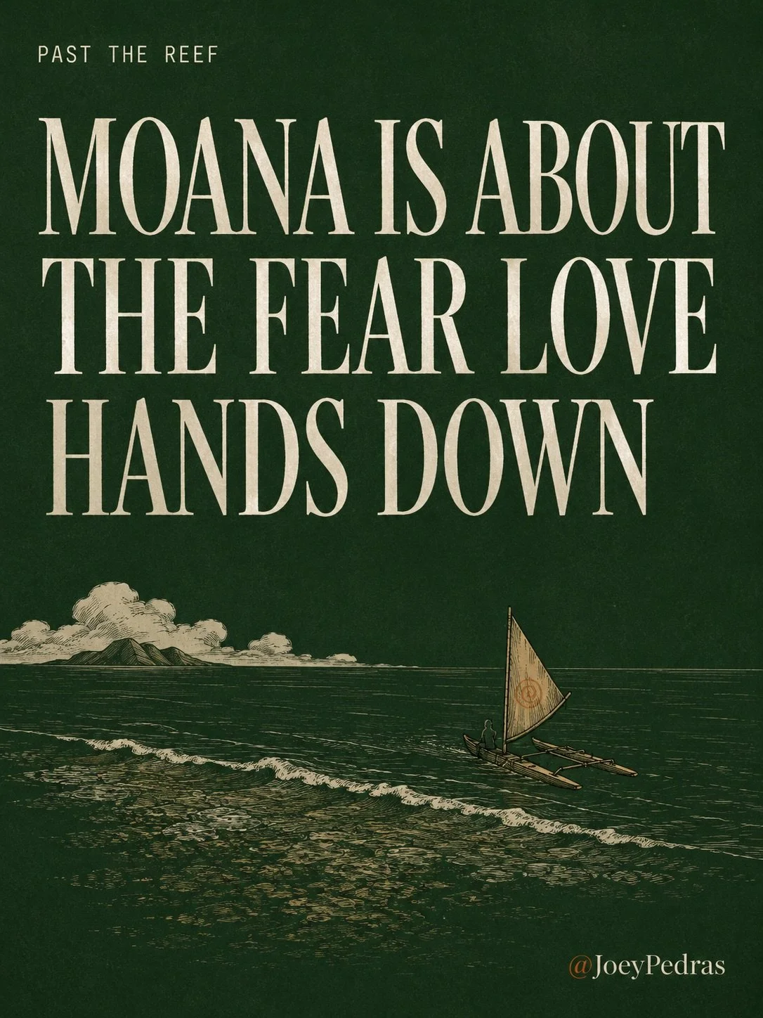 Moana hits harder when you realize the movie isn&rsquo;t really about leaving home. It&rsquo;s about what happens when love becomes fear, and fear starts calling itself protection.

Chief Tui&rsquo;s caution makes sense because the ocean took somethi