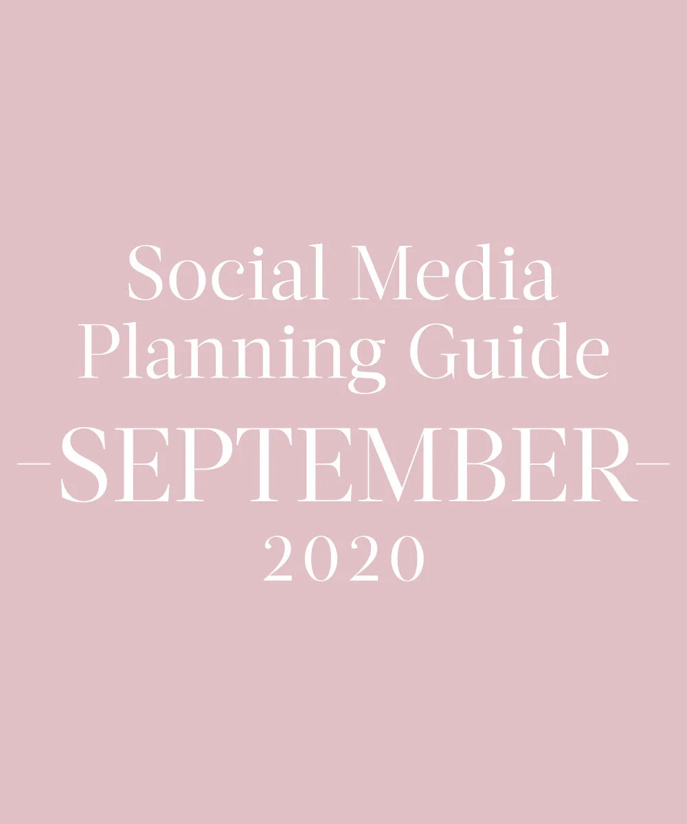 September Social Media Planning Guide 
