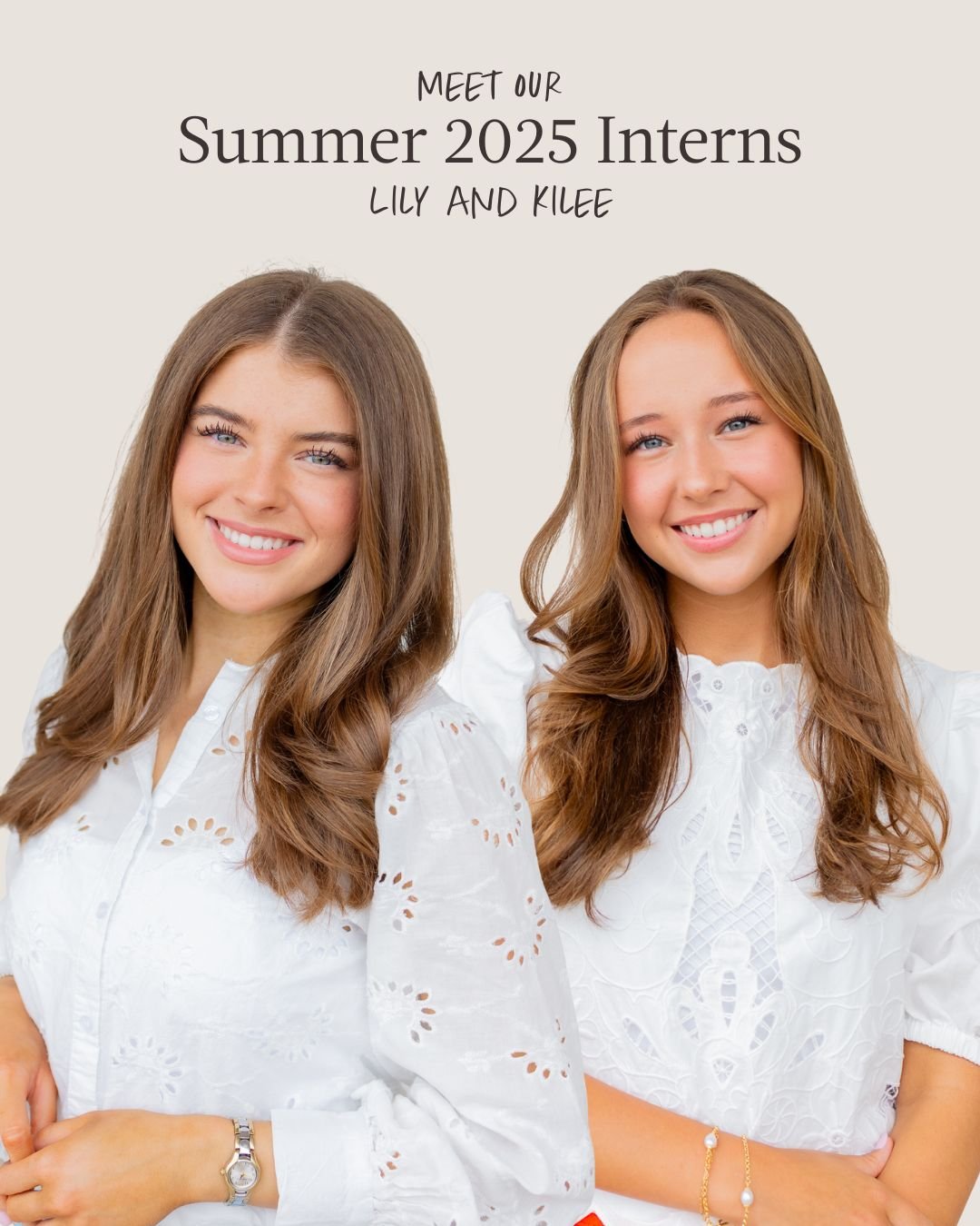 We are SO excited to introduce you to our amazing Summer 2025 Marketing Interns: Lily and Kilee! 👯&zwj;♀️🤍

Lily is an incoming senior studying Marketing at the University of Oklahoma, and Kilee is an incoming junior majoring in Advertising at the 