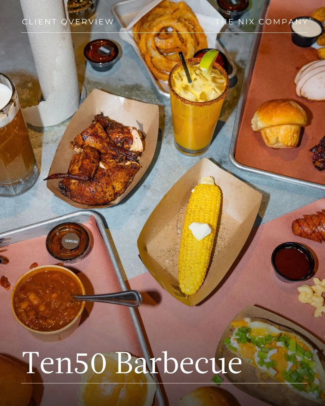Since teaming up with #ncoclient Ten50 BBQ in 2024, we&rsquo;ve redefined their brand to match the authentic barbecue experience guests love! We've implimented:

🍗 A new creative direction with realistic, messiness shot in hard flash.
🍗 Campaigns t