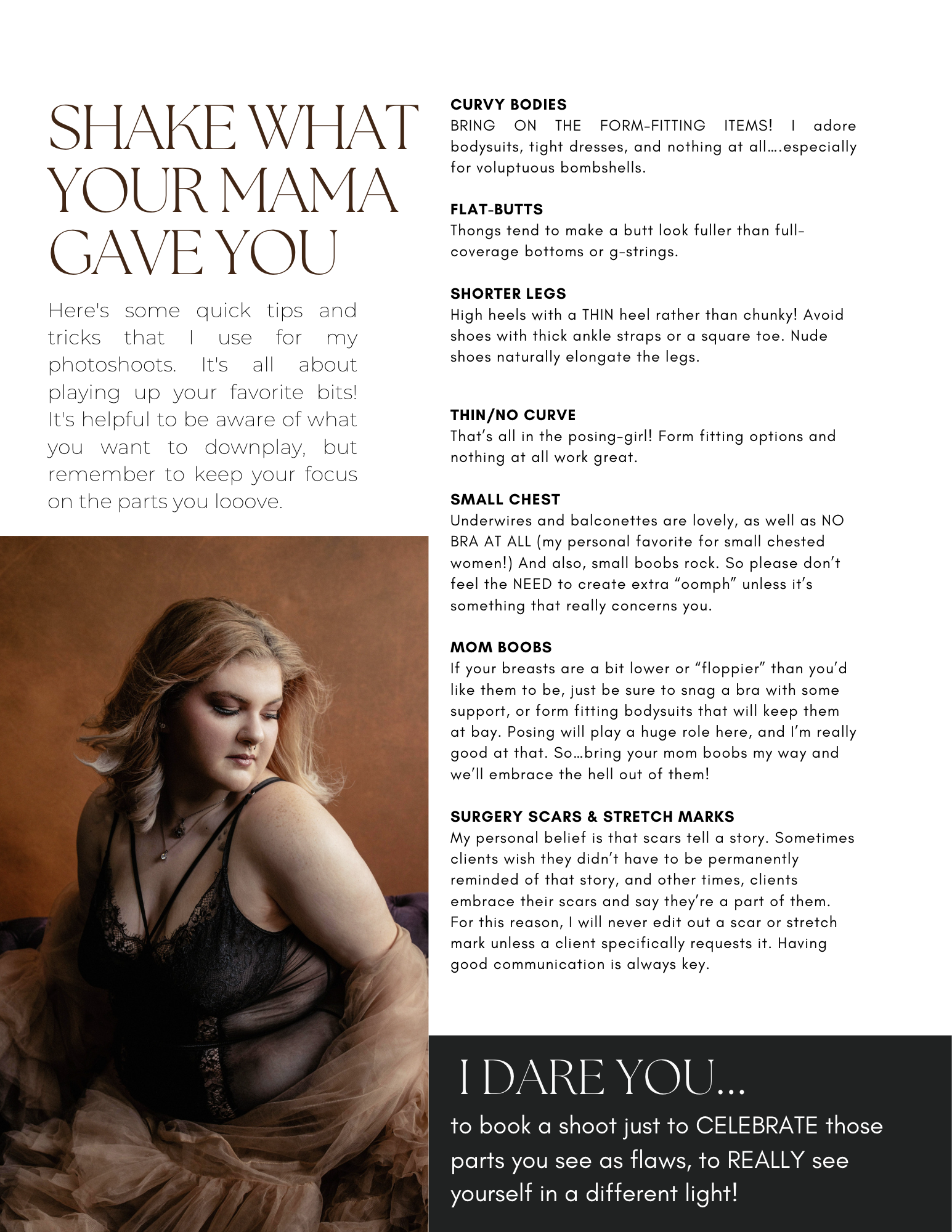 Boudoir Tips for Every Body