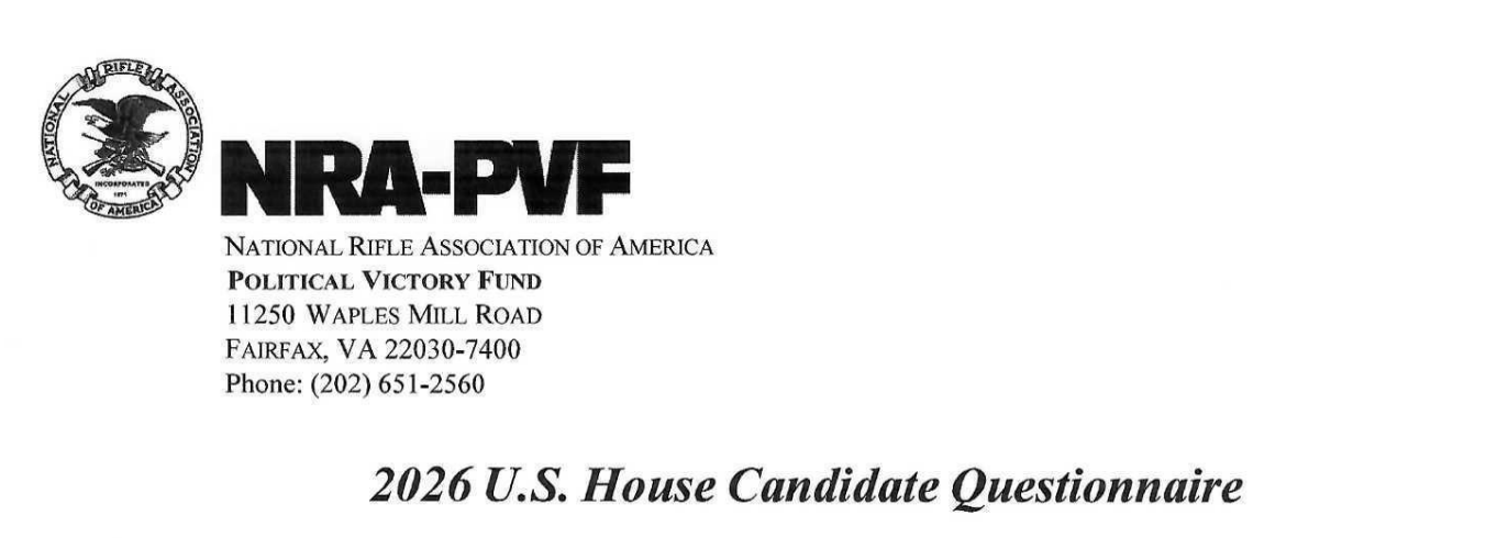 Ron Hanks 2A Record: My Complete NRA Questionnaire