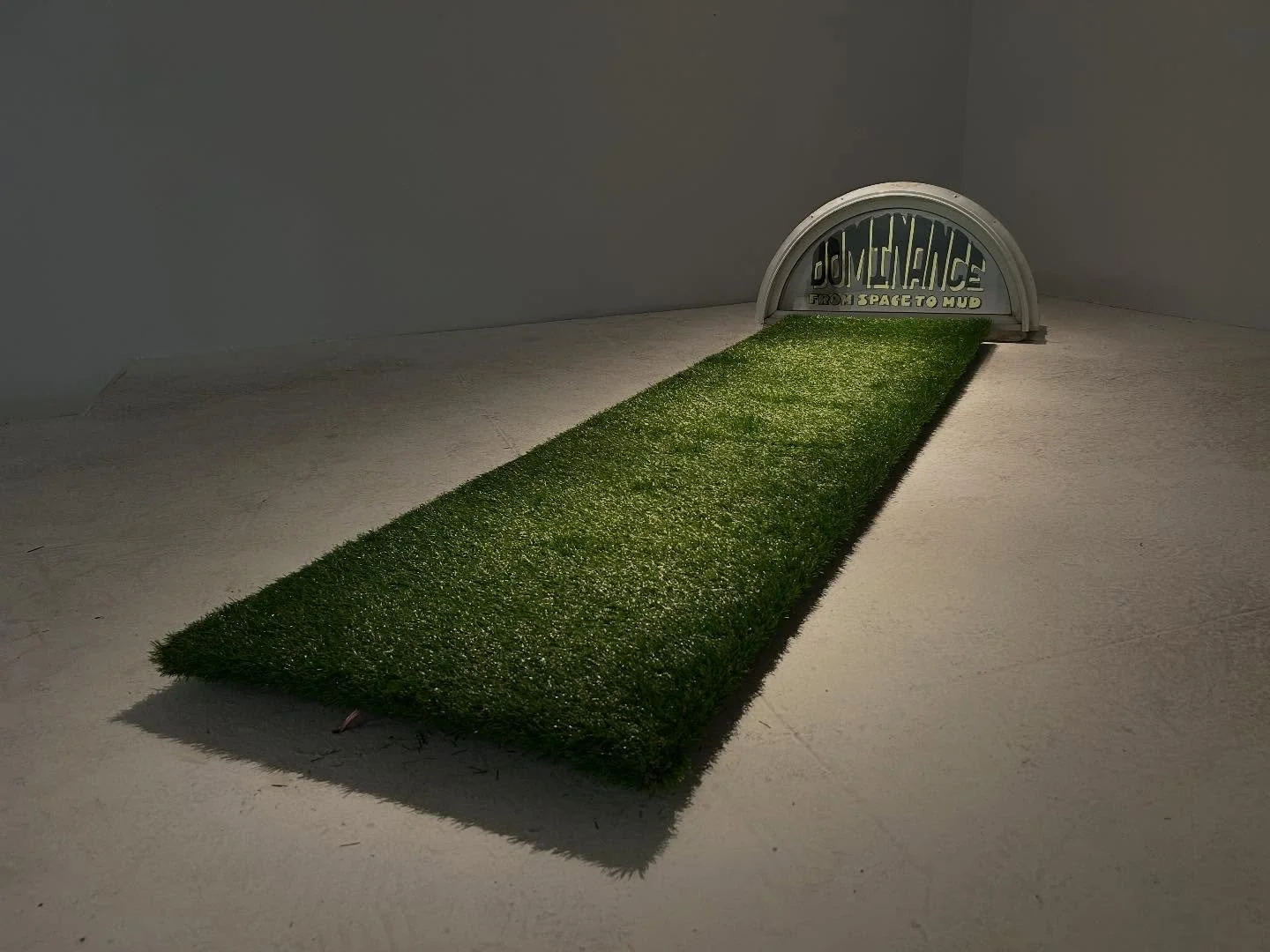 two days left to see some new work of mine over at @marylandartplace ! go lay down on my vibrating American Lawn and get sucked into the American Death Dream while you&rsquo;re window shopping (featuring slogans from P4lanti!r). there&rsquo;s two cha