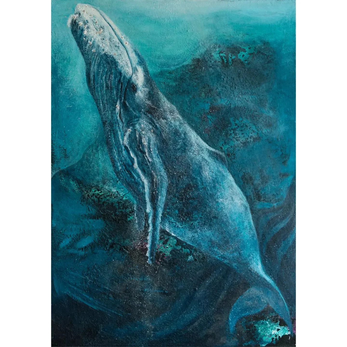 This painting does not have a name yet. It feels so powerful and goes so deep that there are no words for it. It could be "deep connections", "roots of eternity" or "mother of life" but none of them feel right.
Can you