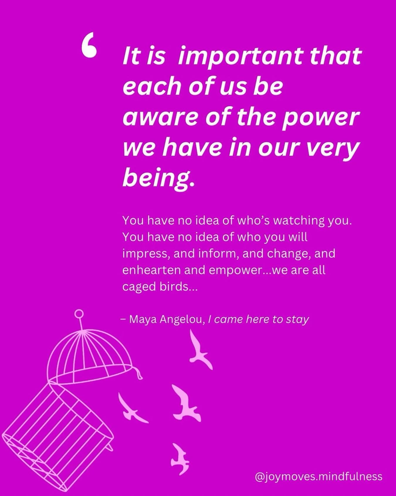 Show up how you want to show up. Be brave. 

You never know who you&rsquo;ll be giving a glimmer of hope or possibility to, or whose mind will be cracked open to new ideas.

If you want some help to find new ways of being for yourself, get in touch f