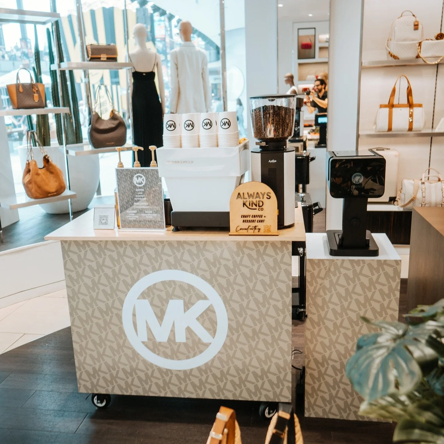 Branded coffee experience for @michaelkors ! All day service for their Father&rsquo;s Day activation. 
.
.
.
#brandedevents #brandactivation #coffeecart #mobilecoffeecatering