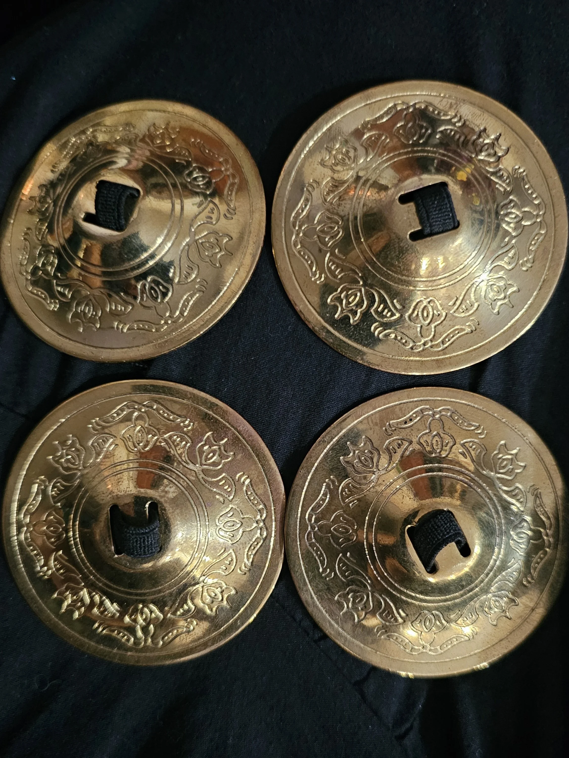 Finger Cymbal Golden Pattetn Zills