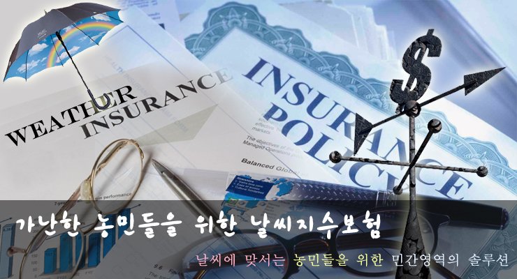 가난한 농민들을 위한 날씨지수보험(Weather Index-based Insurance) : 날씨에 맞서는 농민들을 위한 민간영역의 솔루션