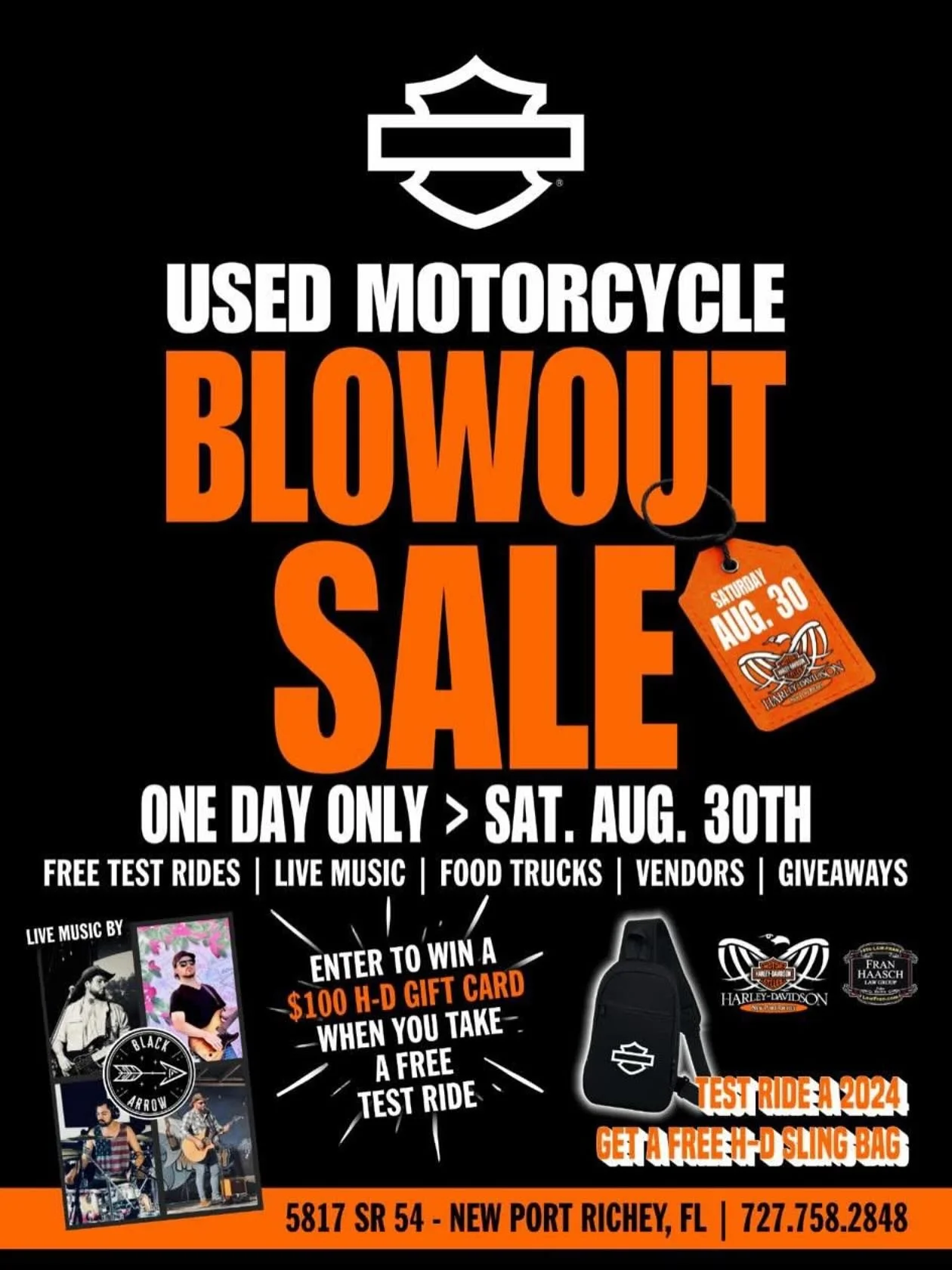 Catch Black Arrow at Harley Davidson NPR August 30th! #harleydavidsonmotorcycles #bikes