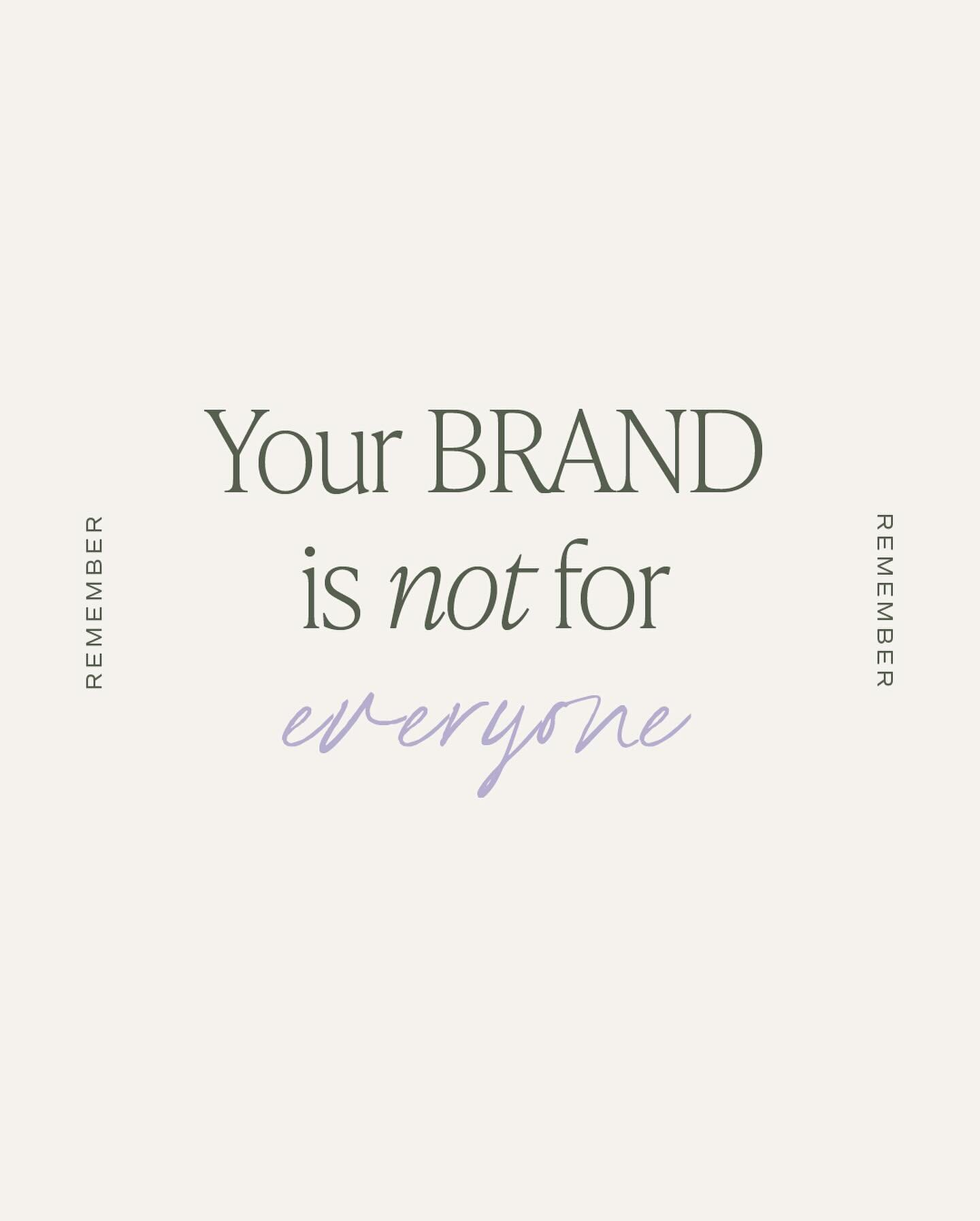 Hard truth as we finish out the week! 

Building a brand that tries to appeal to everyone is a sure fire way to not connect in a deep and meaningful way with anyone, and especially not your target audience. 

The truth is

👉 some customers won&rsquo