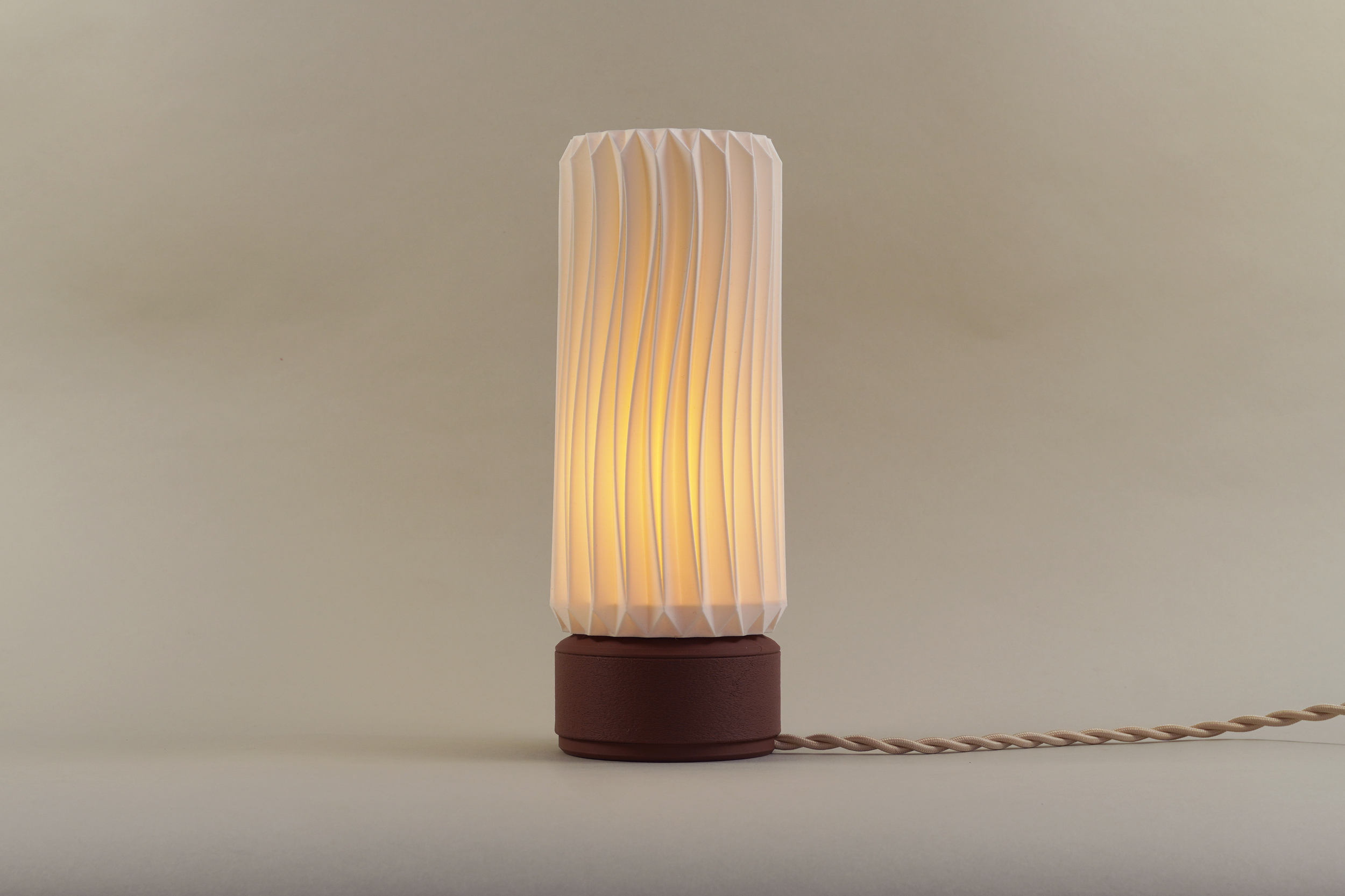4. Ami Midi with twisted white shade and brown base- $75 + S&H