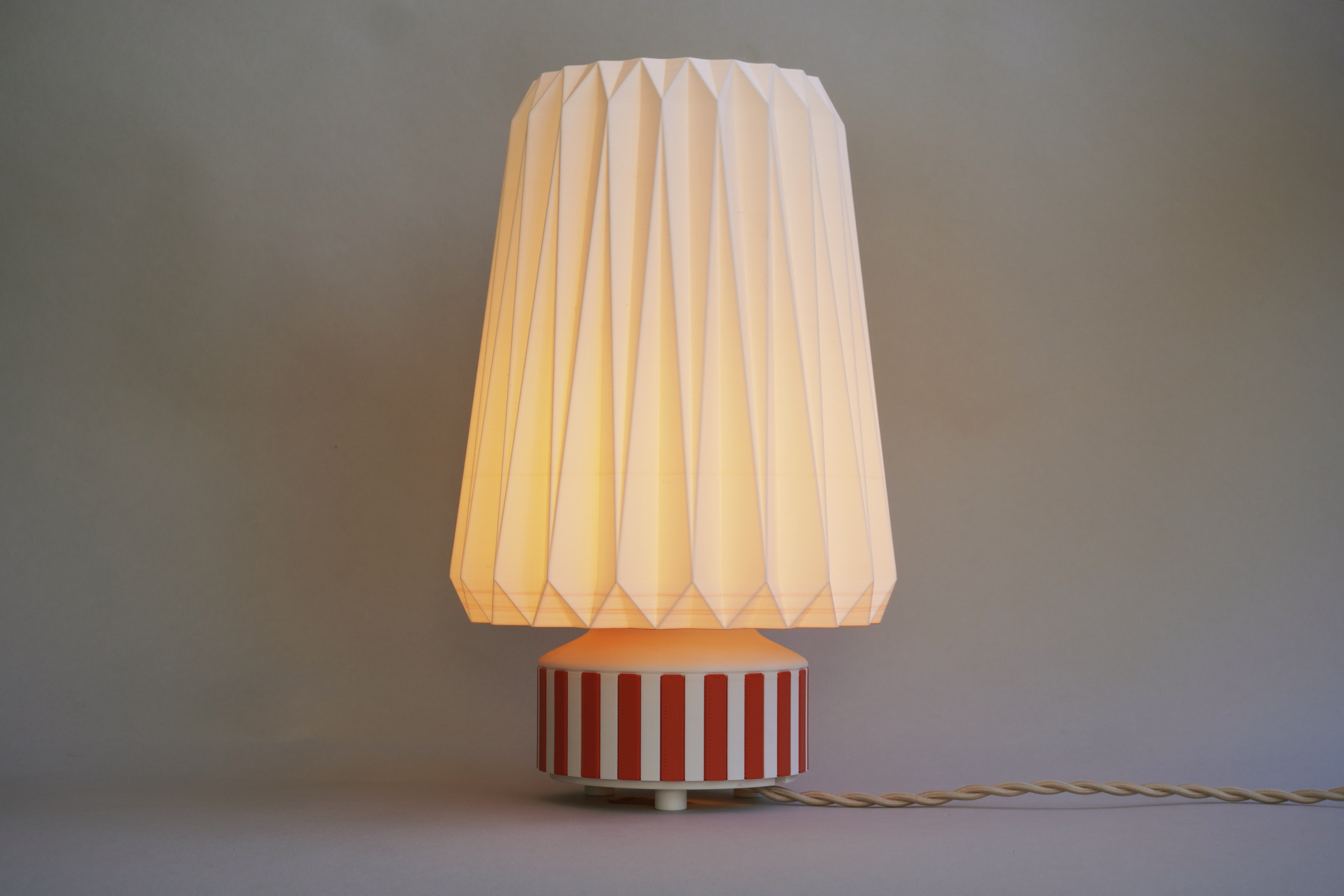 3. Ami Maxi with white shade and striped orange base- $100 + S&H