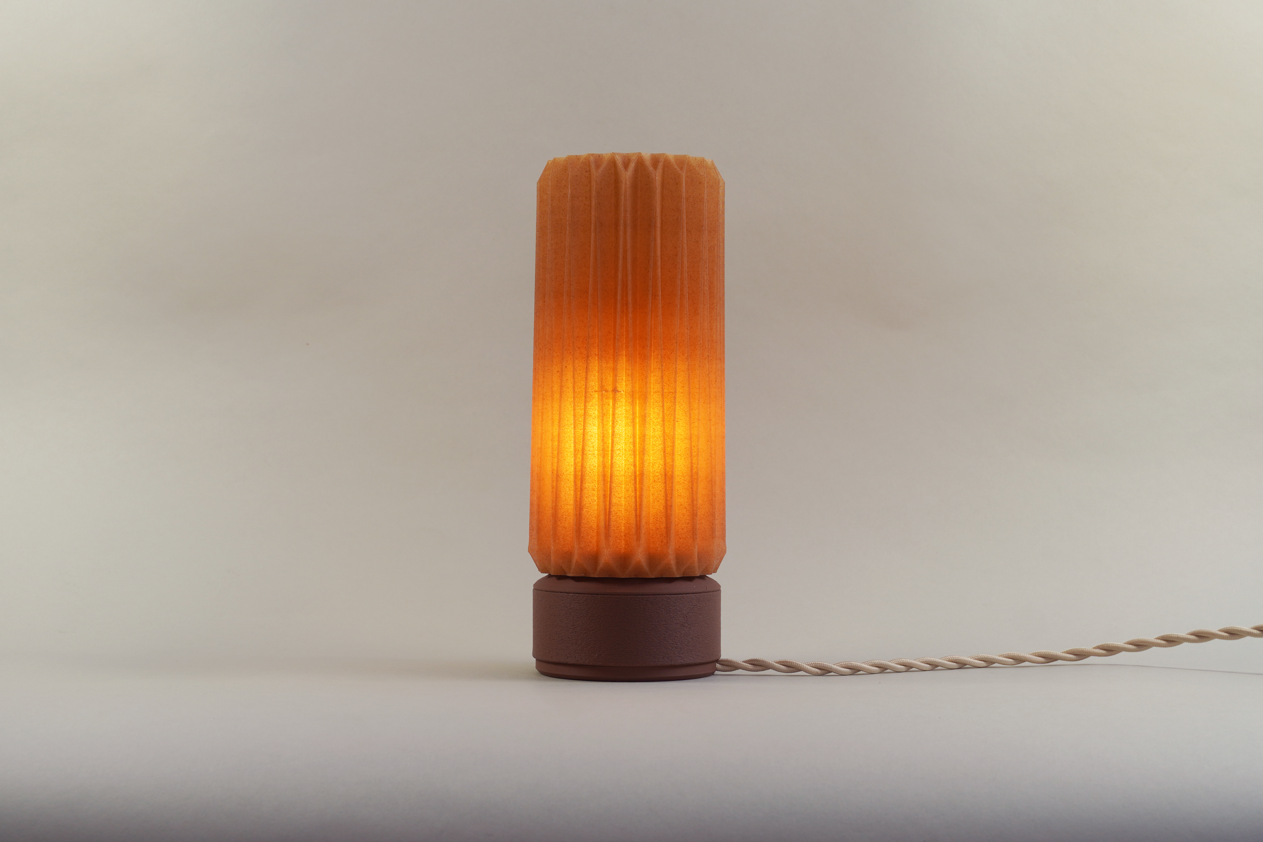 6. Ami Midi with custom wood filament shade and brown printed base- $75 + S&H