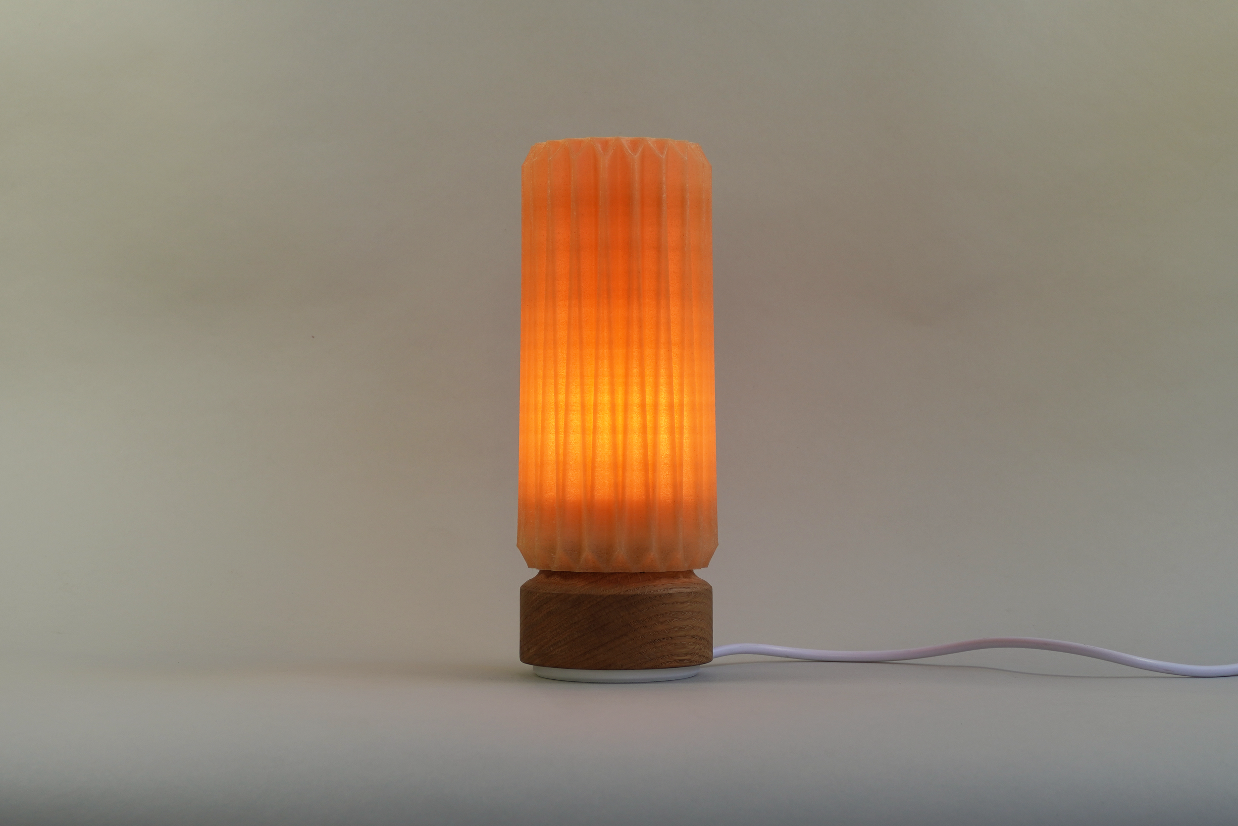 5. Ami V1 with wooden base and custom wood filament shade- $85 + S&H