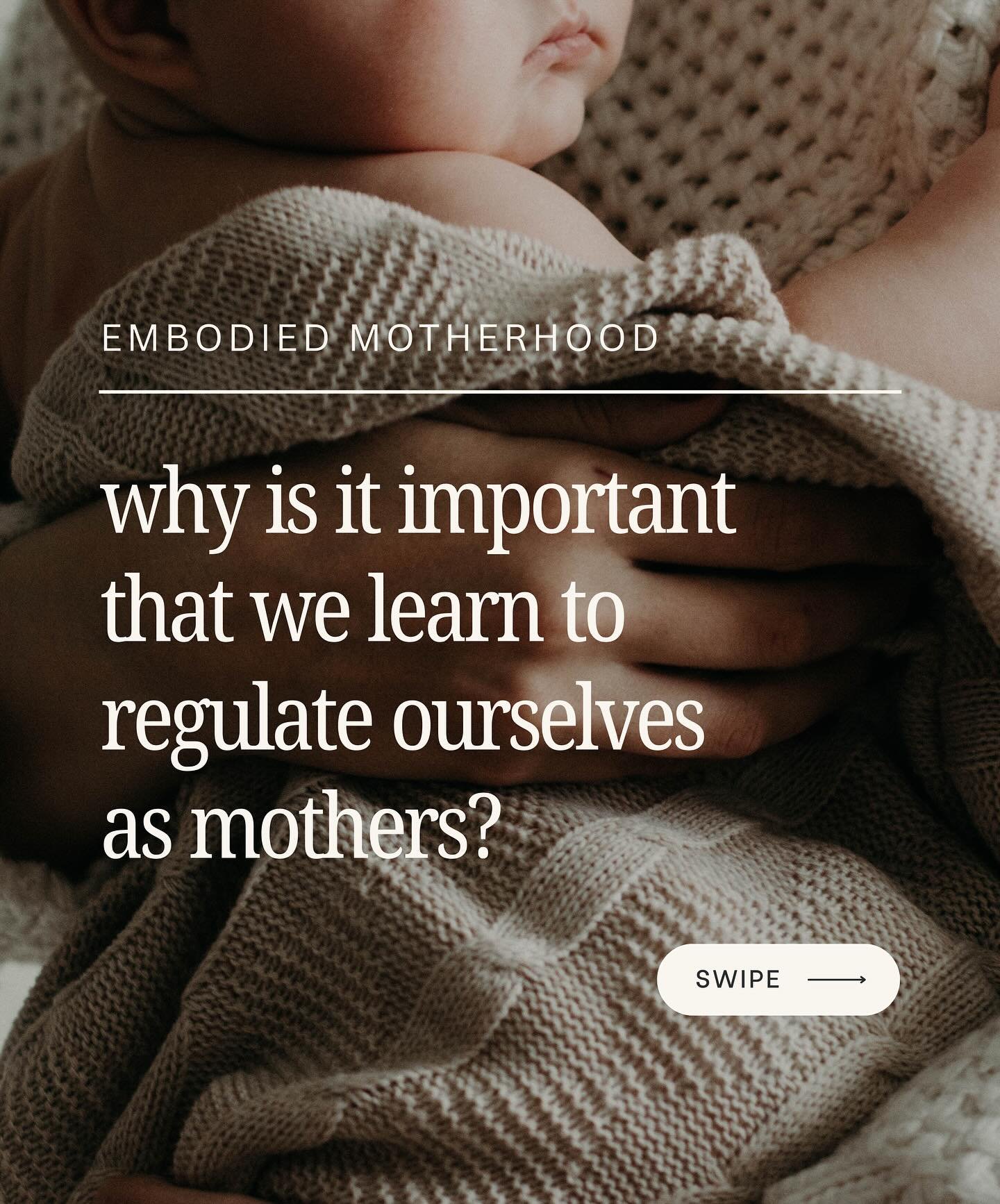 This isn&rsquo;t about being &ldquo;chill&rdquo; or &ldquo;zen&rdquo; all the time &hellip; regulating the nervous system is about shifting from one state to another instead of getting stuck in chronic stress. 

And in motherhood &mdash; this skill i