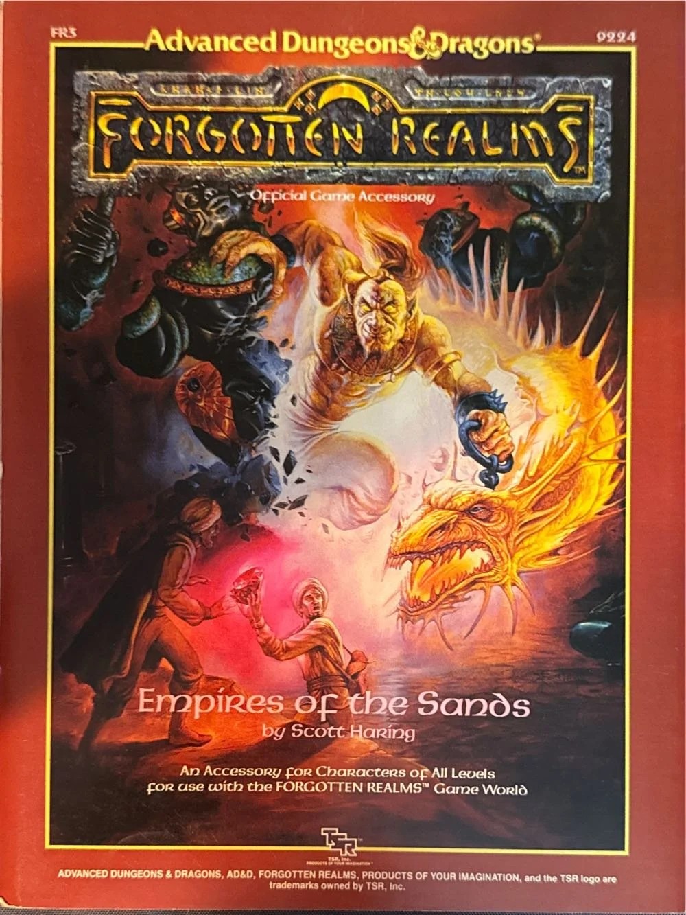 AD&D Forgotten Realms FR3 Empires of the Sands (1988 TSR)