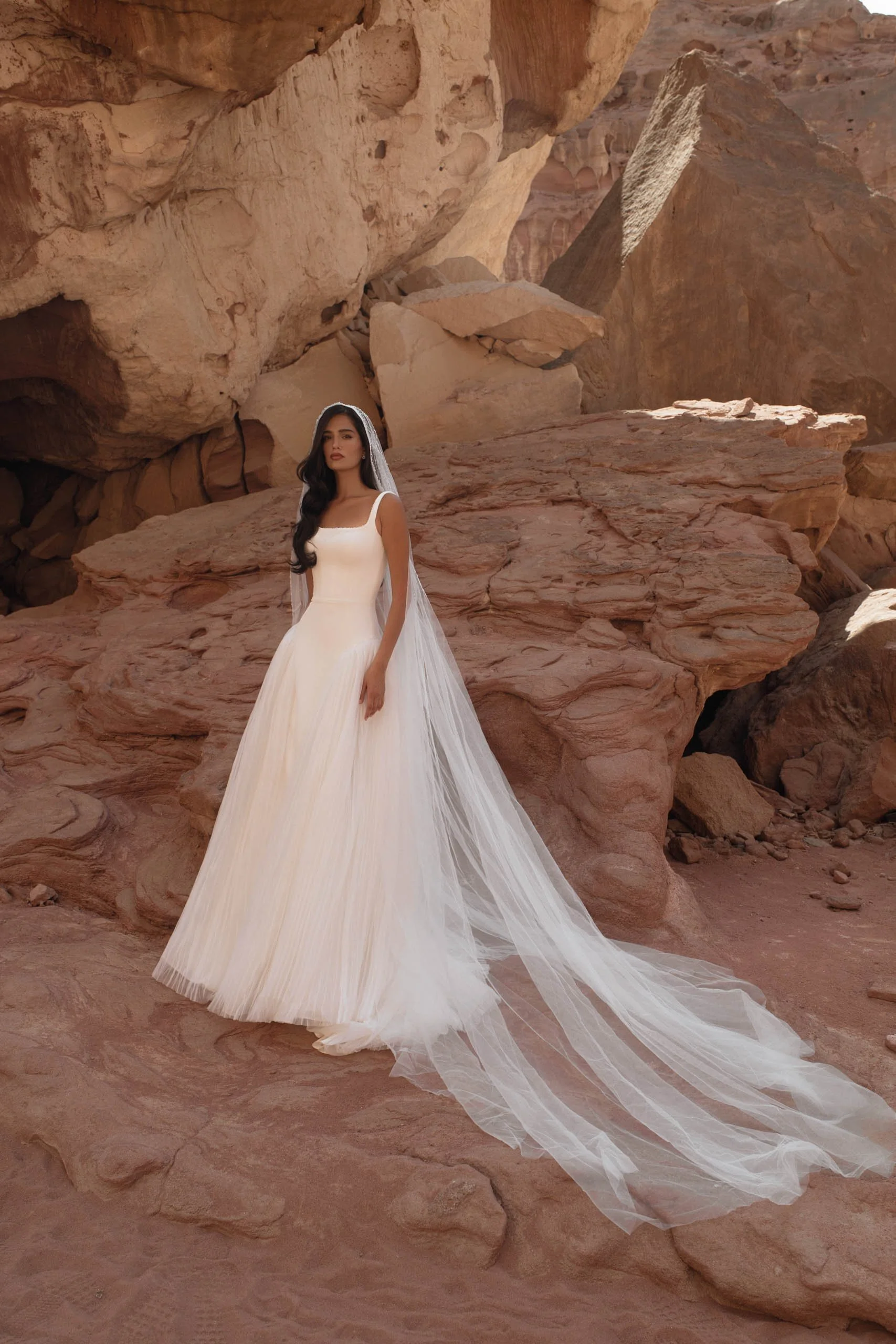 Anael Wedding Dress | Modern Minimalist A-Line Bridal Gown | Spellbound Bridal Ireland