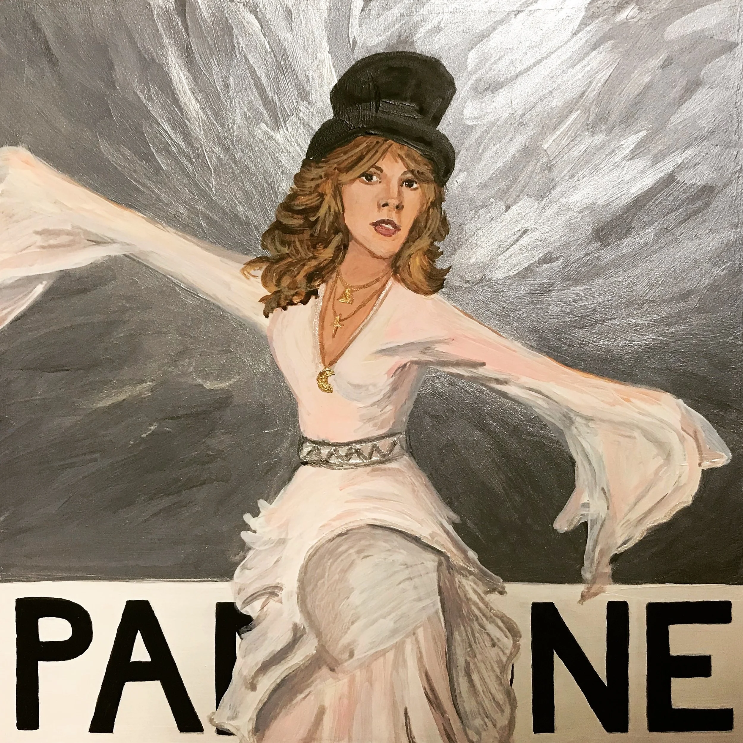 "Pantone 877 C Silver Springs" (Stevie Nicks) | Acrylic on Masonite | 2019 | NFS
