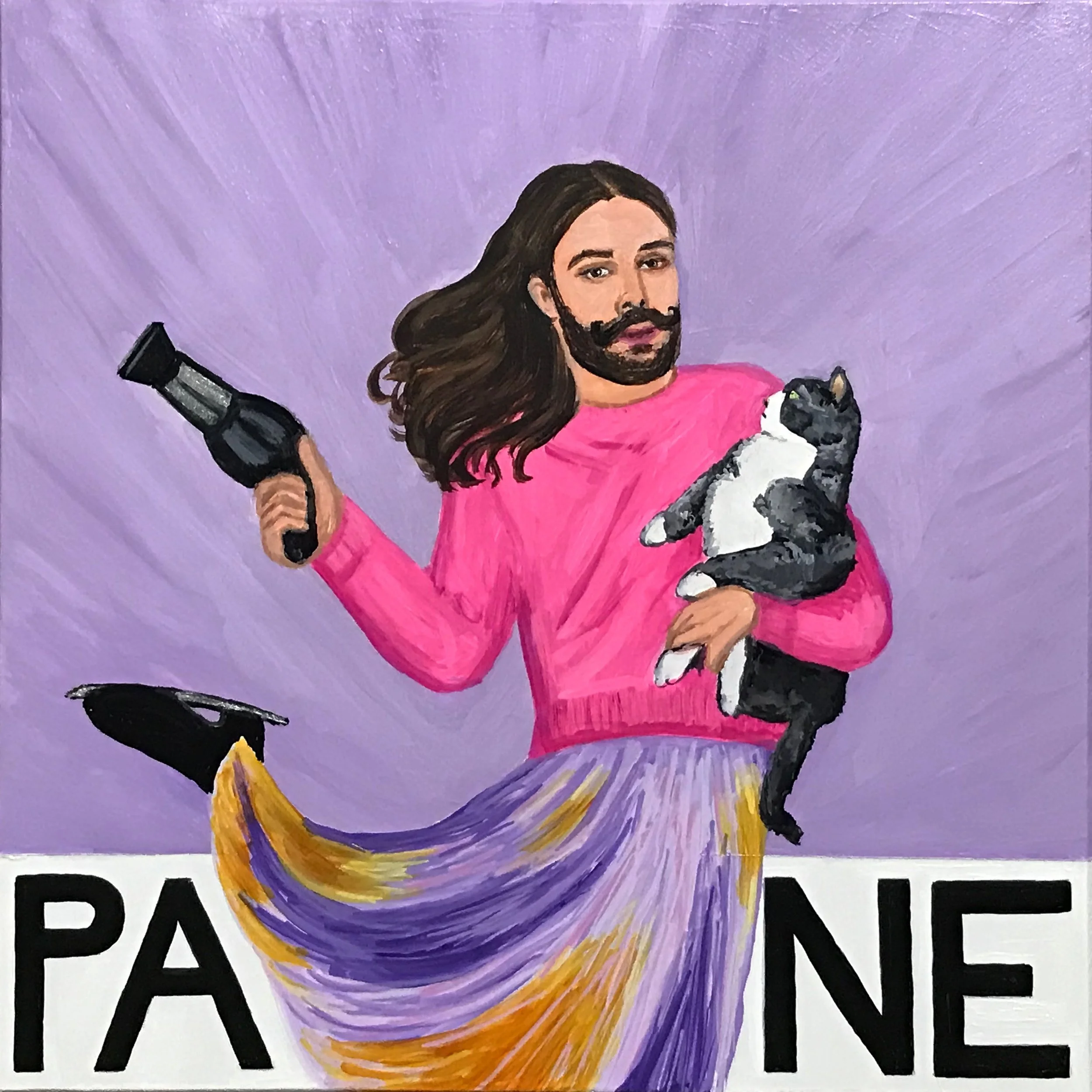 “Pantone 13-3406 Orchid Ice” (Jonathan Van Ness) | Acrylic on Masonite | 2020