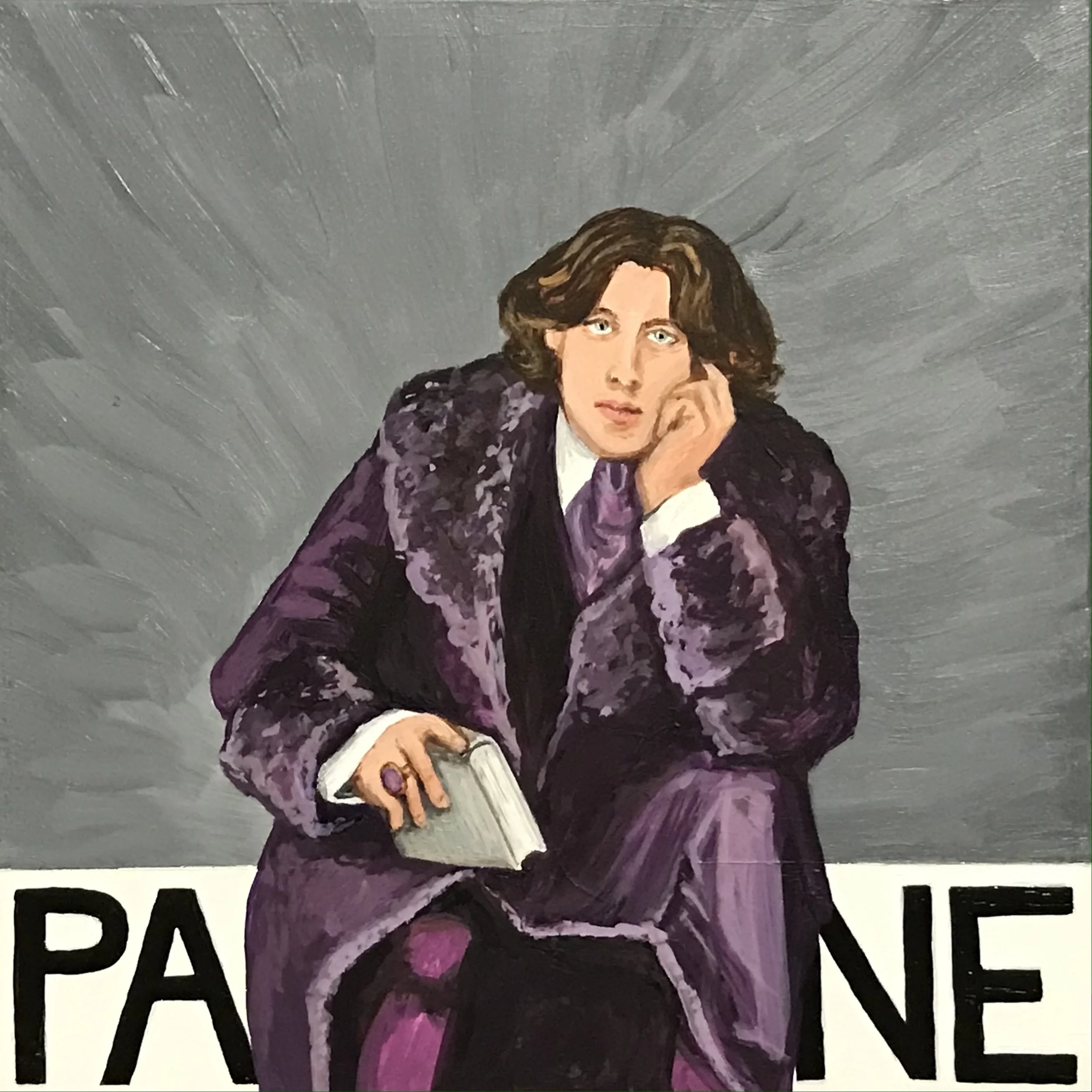 “Pantone 17-5104 Ultimate Gray” (Oscar Wilde)  | Acrylic on Masonite | 2021