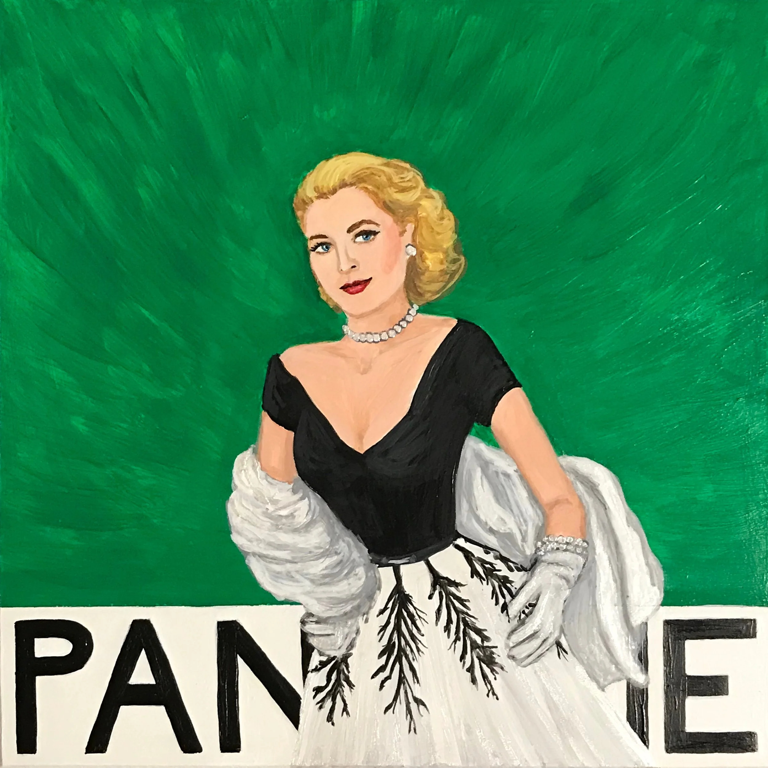 “Pantone 16-6138 Kelly Green” (Grace Kelly) | Acrylic on Masonite | 2020